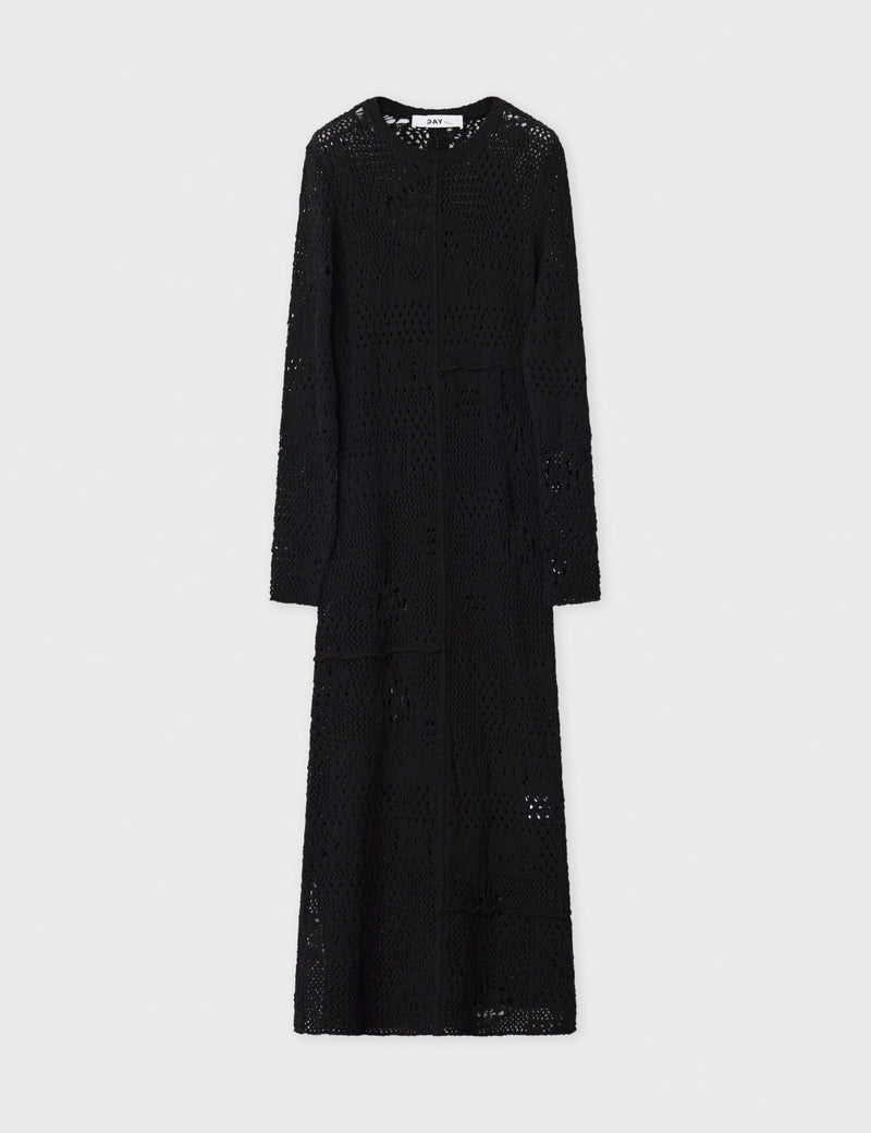 DAY Birger ét Mikkelsen Benoit - Artistic Crochet RD Dress 190303 BLACK