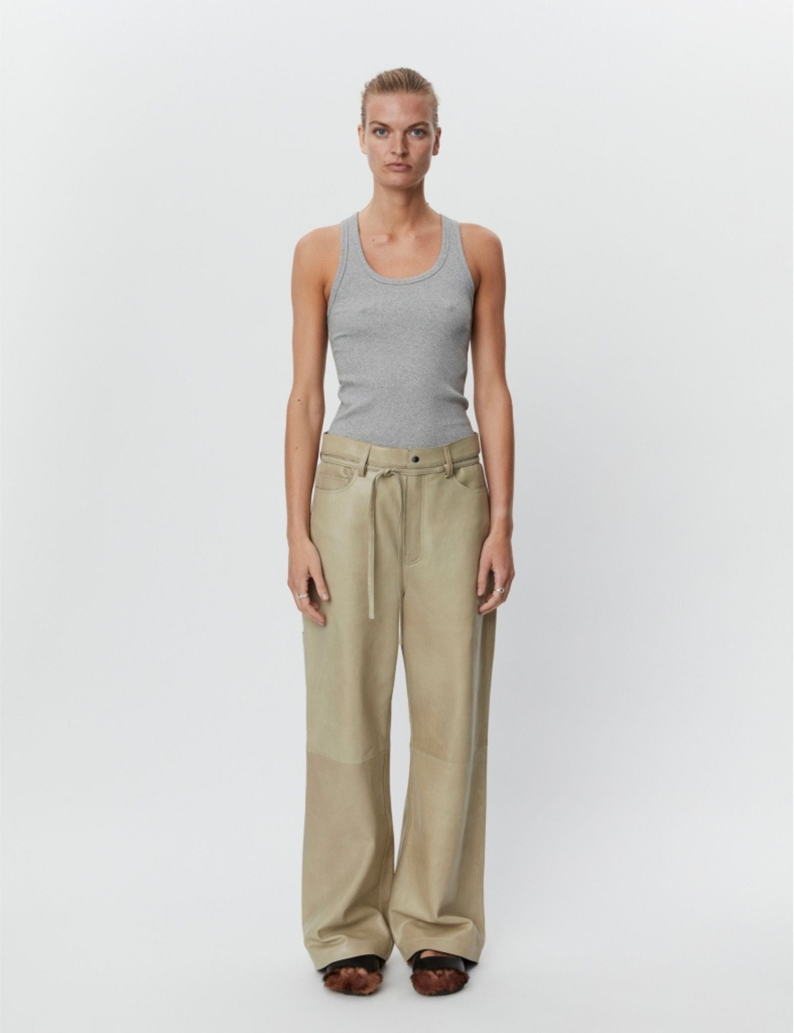 DAY Birger ét Mikkelsen Camilo - Classic Rib Tops & T-Shirts 500036 LIGHT GREY MELANGE