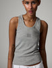 Camilo - Classic Rib - Top - Light Grey Melange