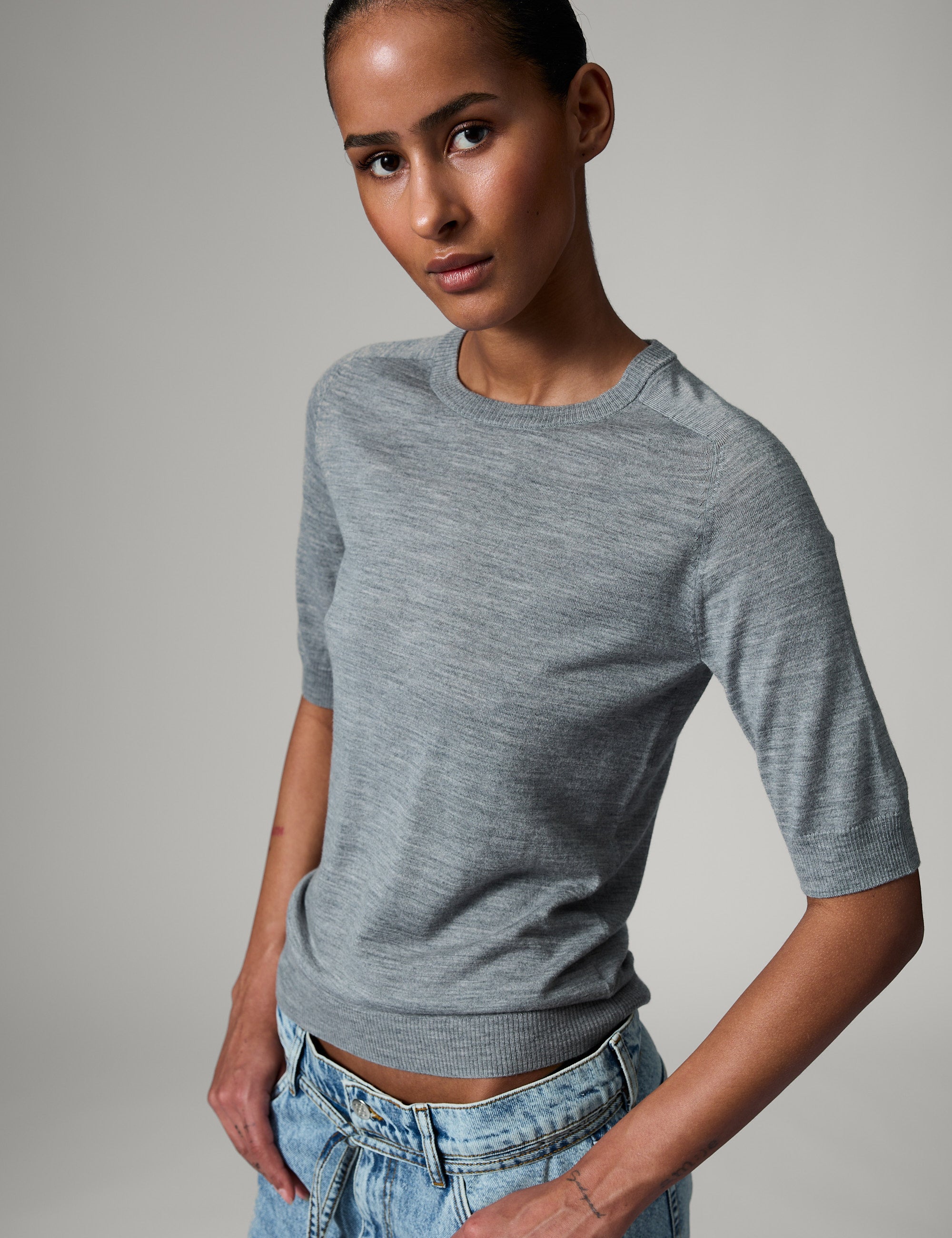 DAY Birger ét Mikkelsen Carolina - Daily Elements - Pullover Pullover 500006 Medium Grey Melange