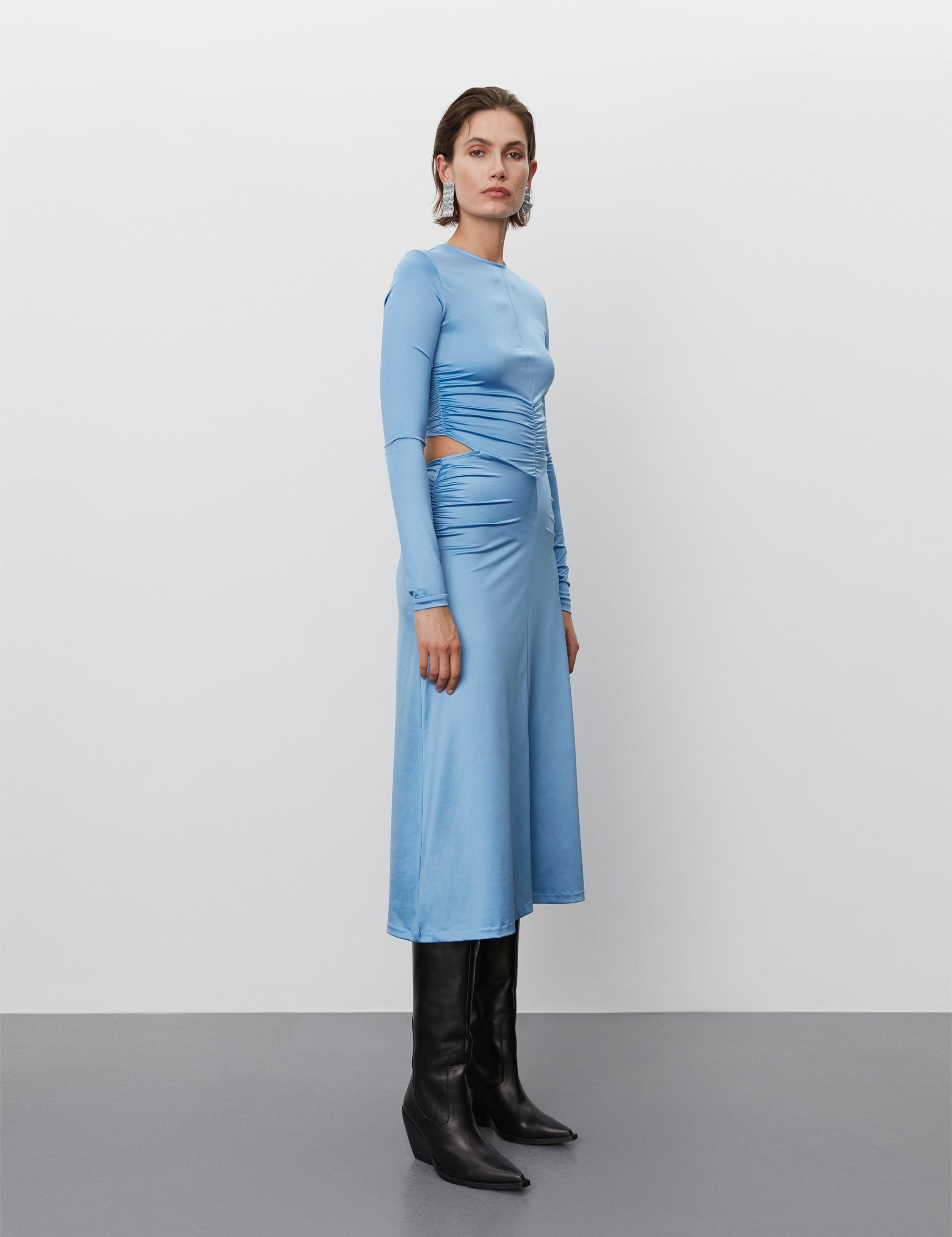 DAY Birger ét Mikkelsen Caron - Glossy Stretch Dress 174030 SILVER LAKE BLUE