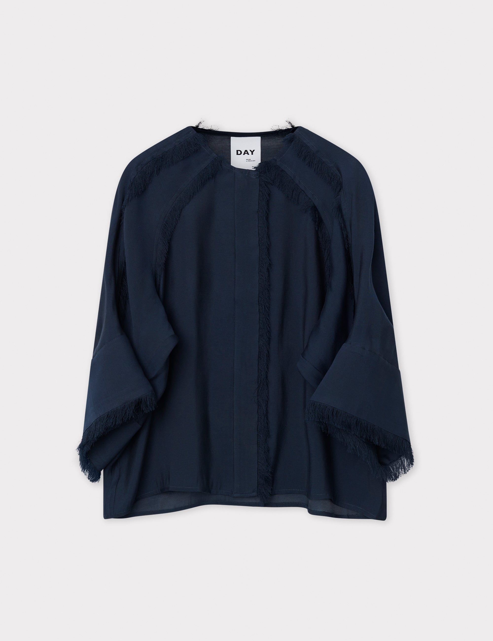 DAY Birger ét Mikkelsen Cassie - Sheer Fringes Shirts & Blouses 194020 Dark Sapphire