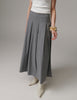 Chai - Classic Gab - Skirt - Medium Grey Melange