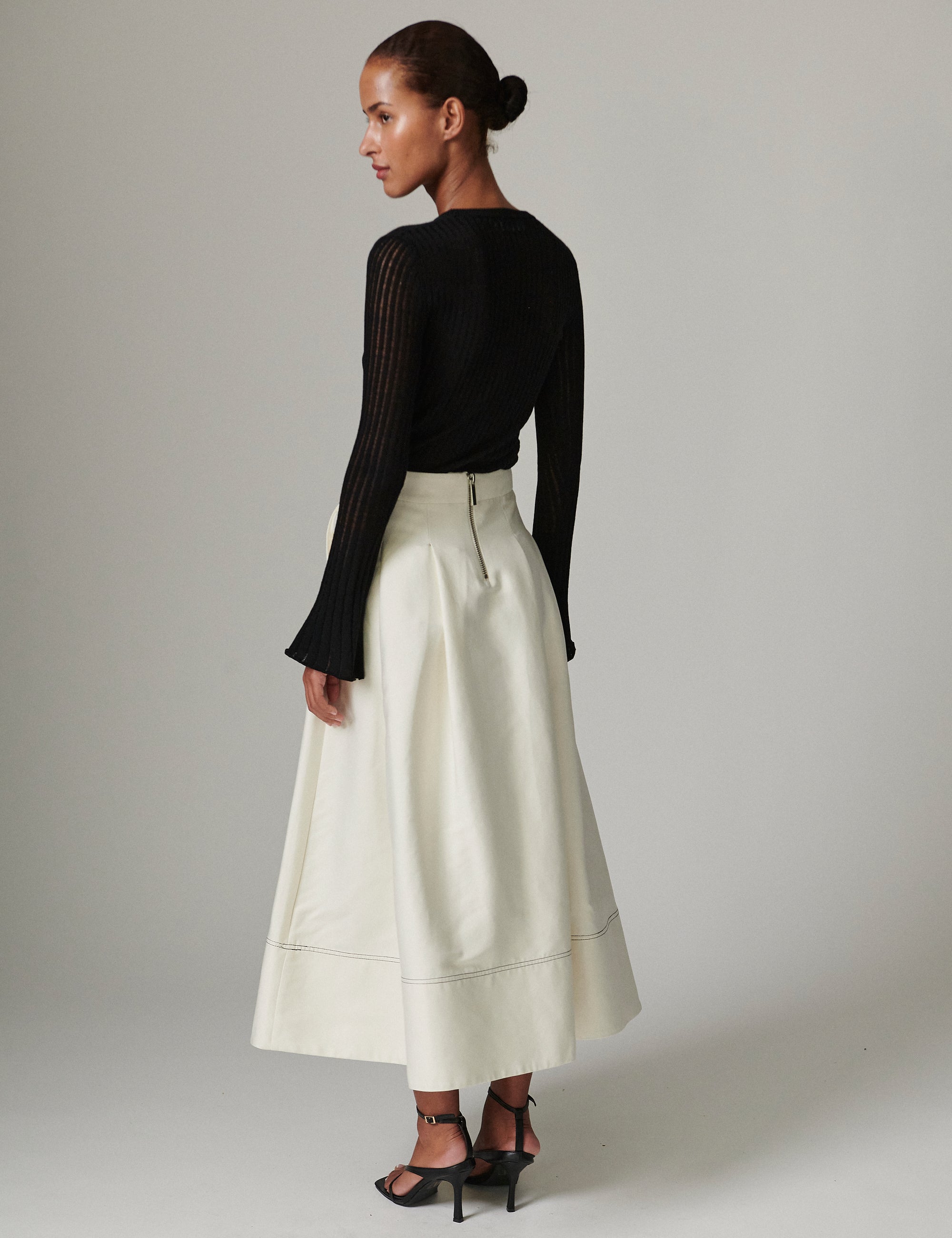 DAY Birger ét Mikkelsen Chai - Shiny Suiting Skirt 110605 JET STREAM