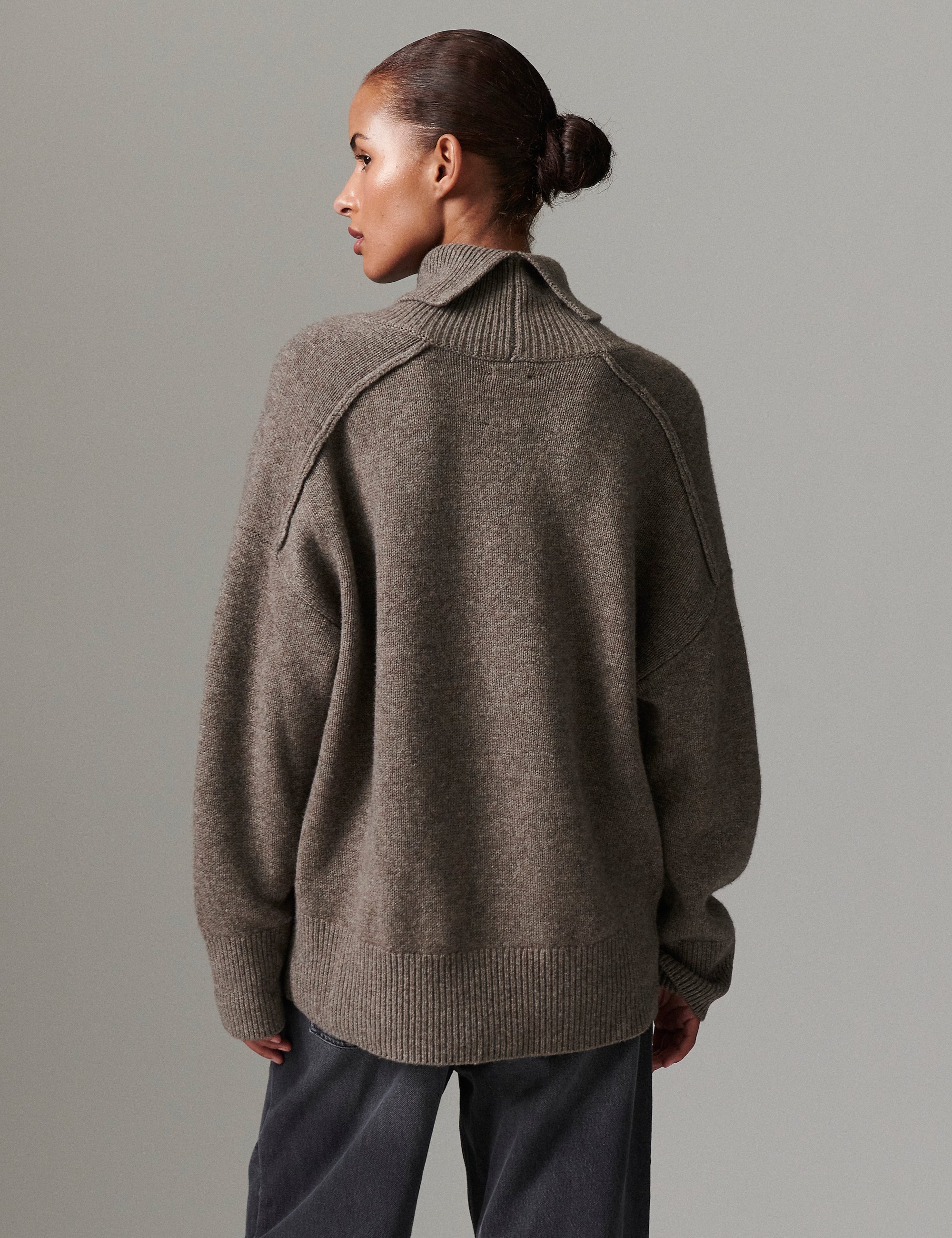 DAY Birger ét Mikkelsen Clarke - Soft lamb Pullover 500157 CHOCOLATE CHIP MELANGE