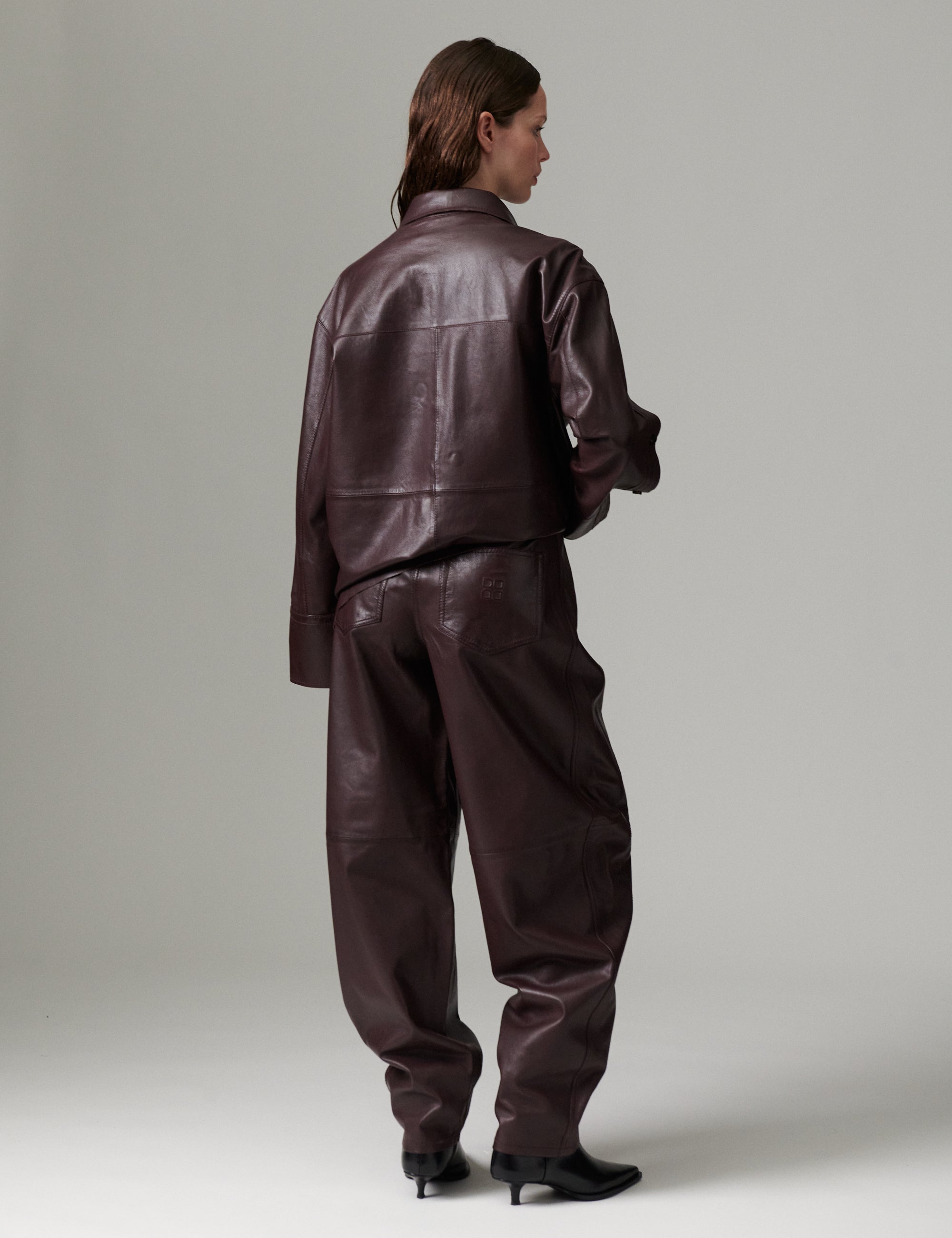 DAY Birger ét Mikkelsen DAYBarrollo - Polished Lamb - Pants Pants 191619 FUDGE