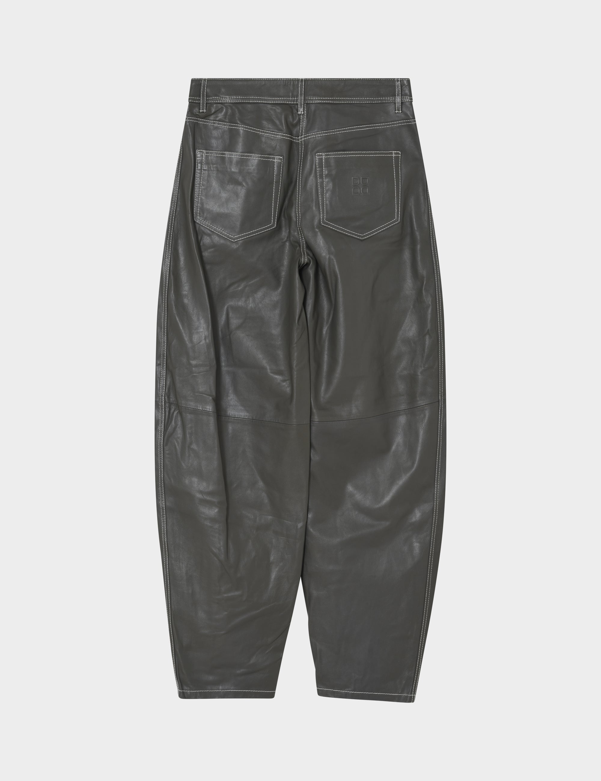 DAY Birger ét Mikkelsen DAYBarrollo - Soft Lamb Leather - Pants Pants MEDIUM GREY LEATHER