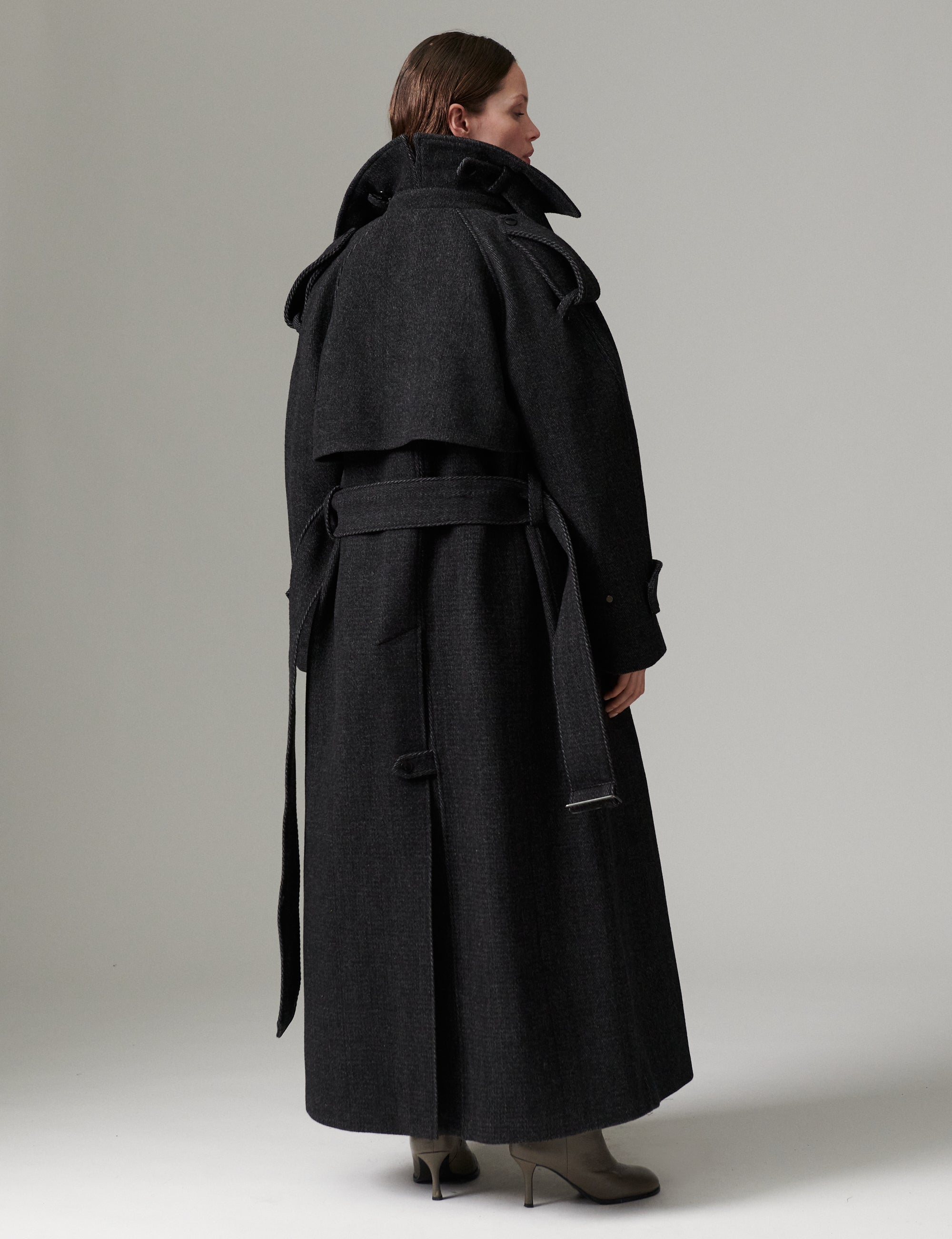 DAY Birger ét Mikkelsen DAYCapthin - Wool Structure - Coat Coat 900013 Grey Twill