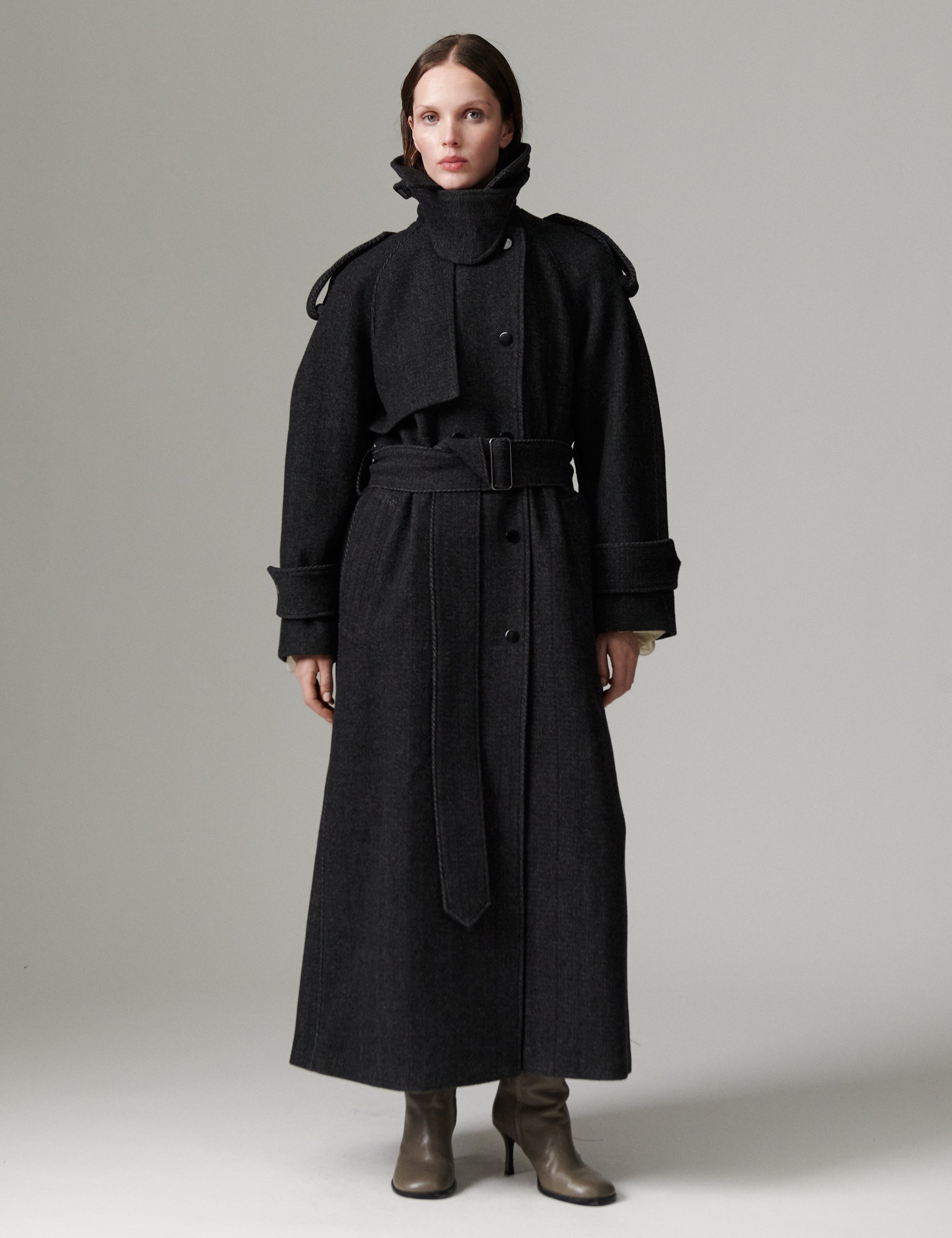 DAY Birger ét Mikkelsen DAYCapthin - Wool Structure - Coat Coat 900013 Grey Twill