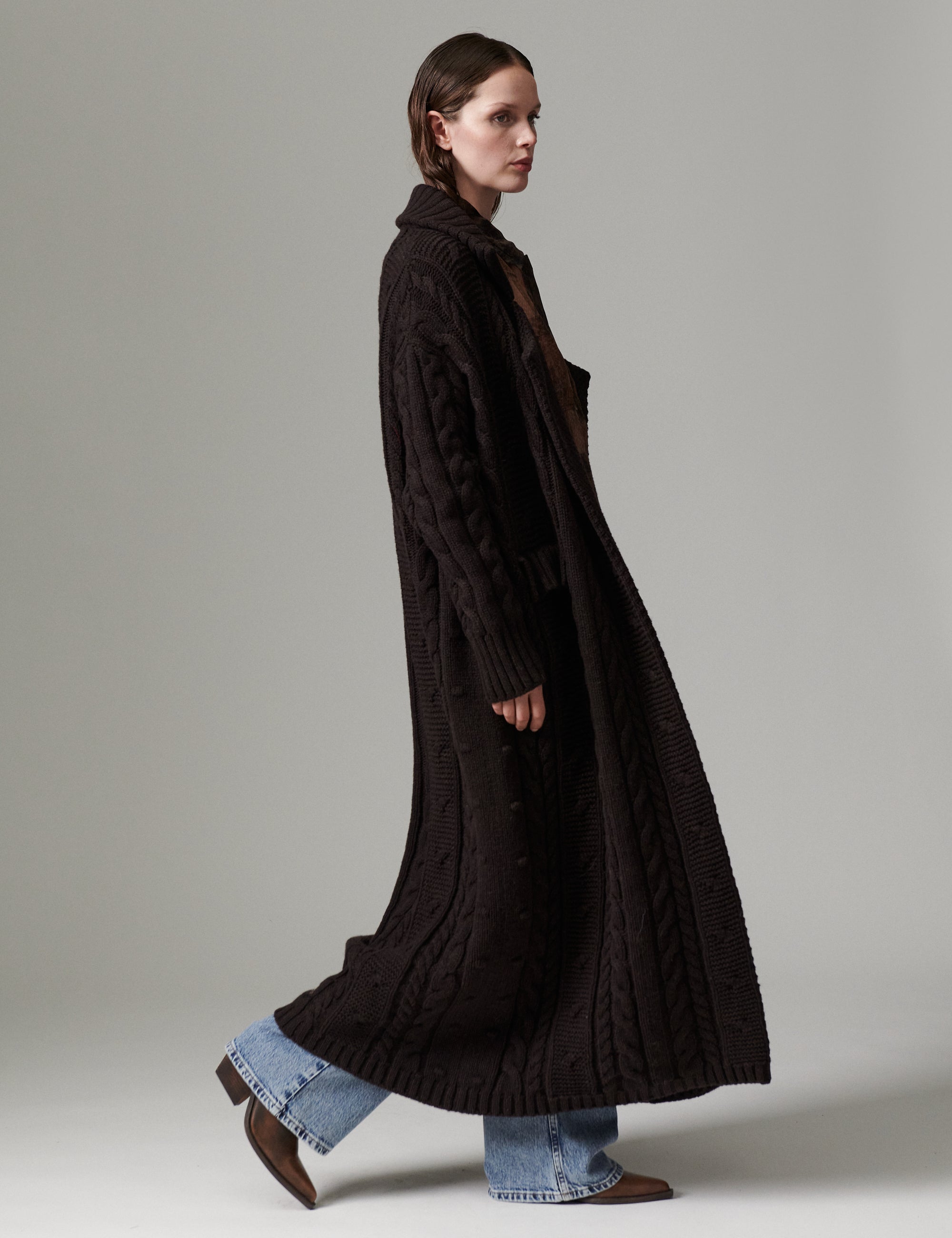 DAY Birger ét Mikkelsen DAYCoatigan - Cabel - Cardigan Cardigan 191018 Ganache