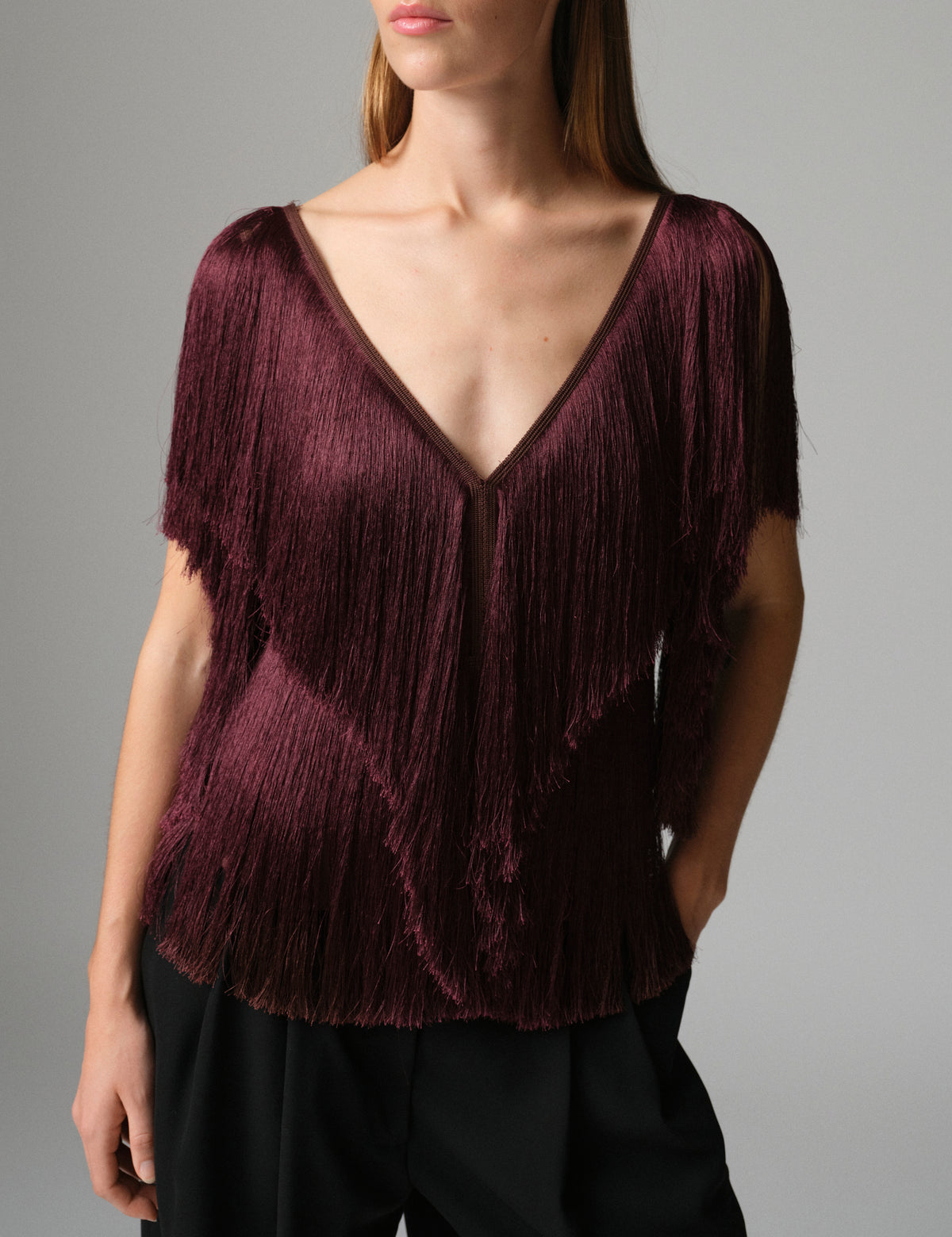 DAY Birger ét Mikkelsen DAYFitao - Modern Fringe - Top Top 191619 FUDGE