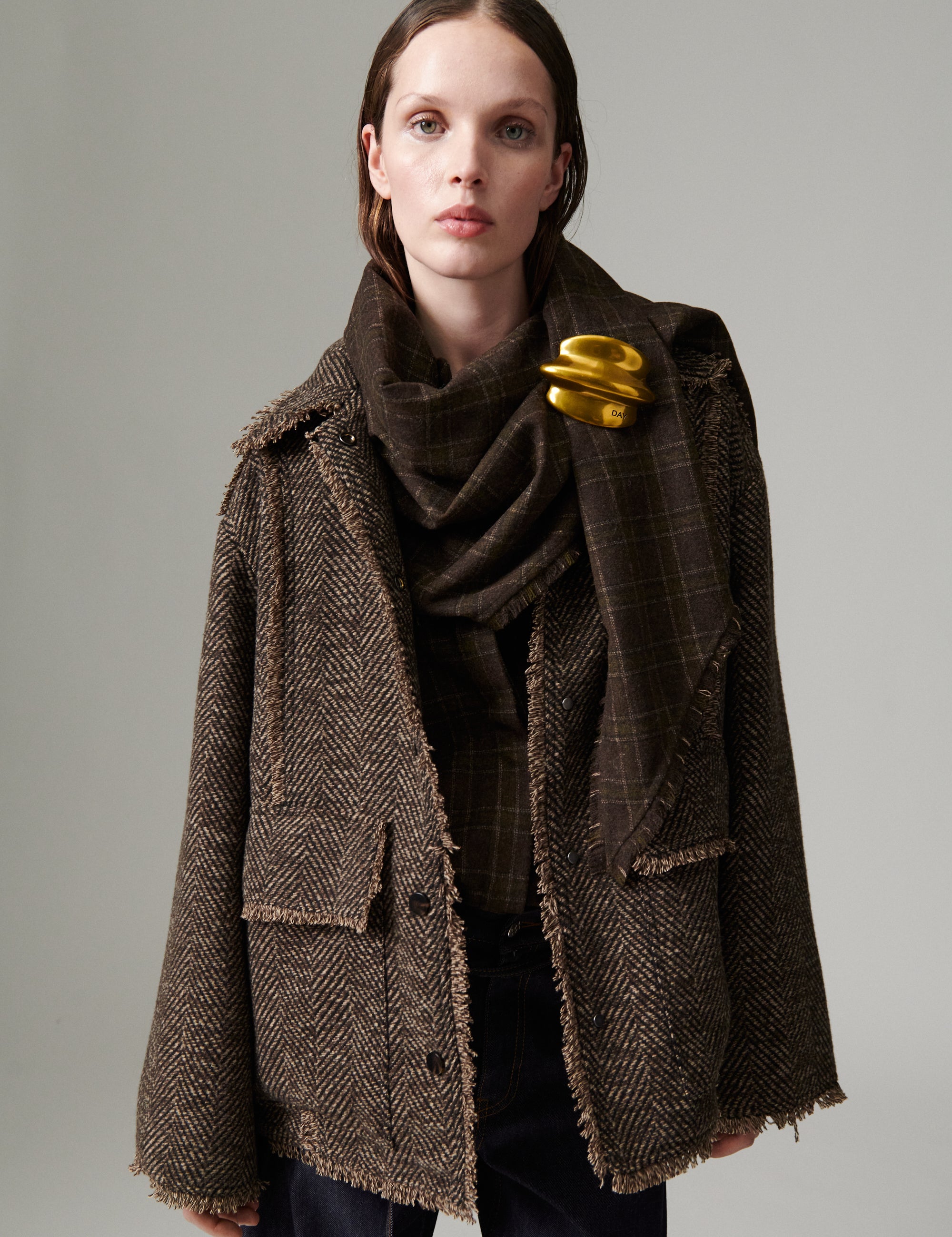 DAY Birger ét Mikkelsen DAYHarry - Wool Structure - Jacket Jacket 900014 Brown Twill