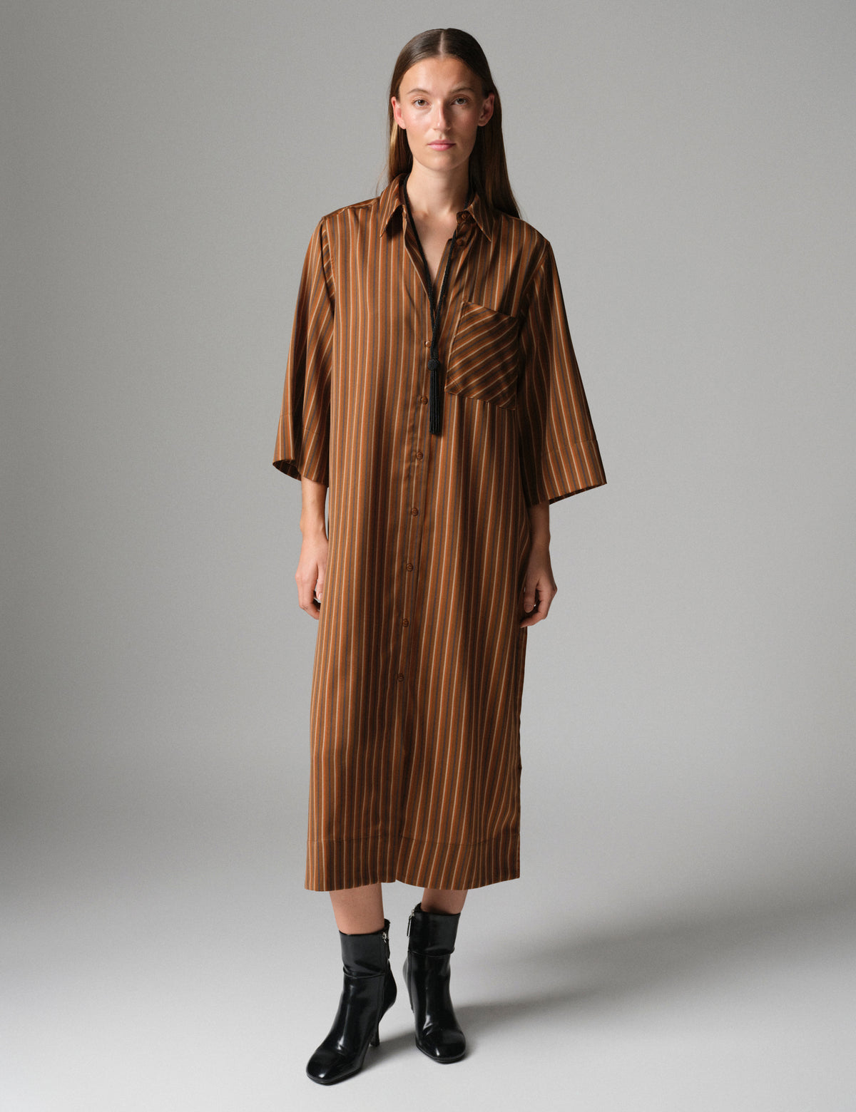 DAY Birger ét Mikkelsen DAYMantis -Chic Stripes - Dress Dress 10083 Brown stripe