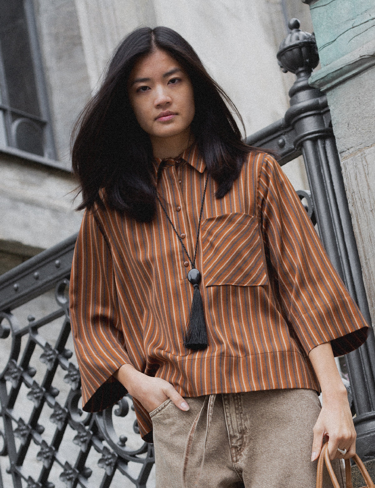 DAY Birger ét Mikkelsen DAYMira -Chic Stripes - Blouse Blouse 10083 Brown stripe