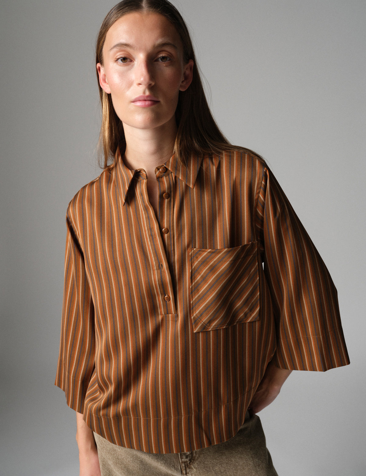 DAY Birger ét Mikkelsen DAYMira -Chic Stripes - Blouse Blouse 10083 Brown stripe