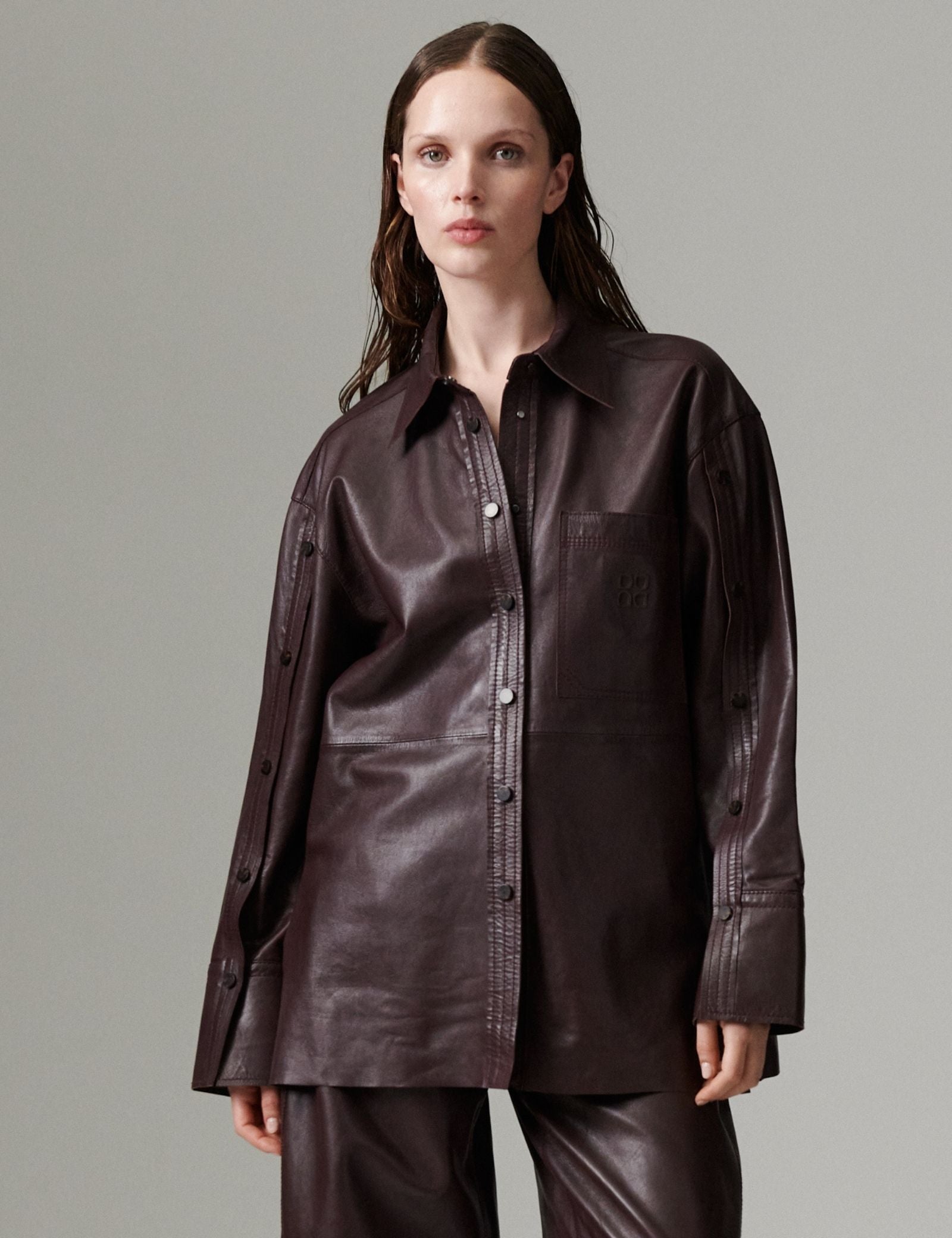DAY Birger ét Mikkelsen DAYPeta - Polished Lamb - Shirt Shirt 191619 FUDGE