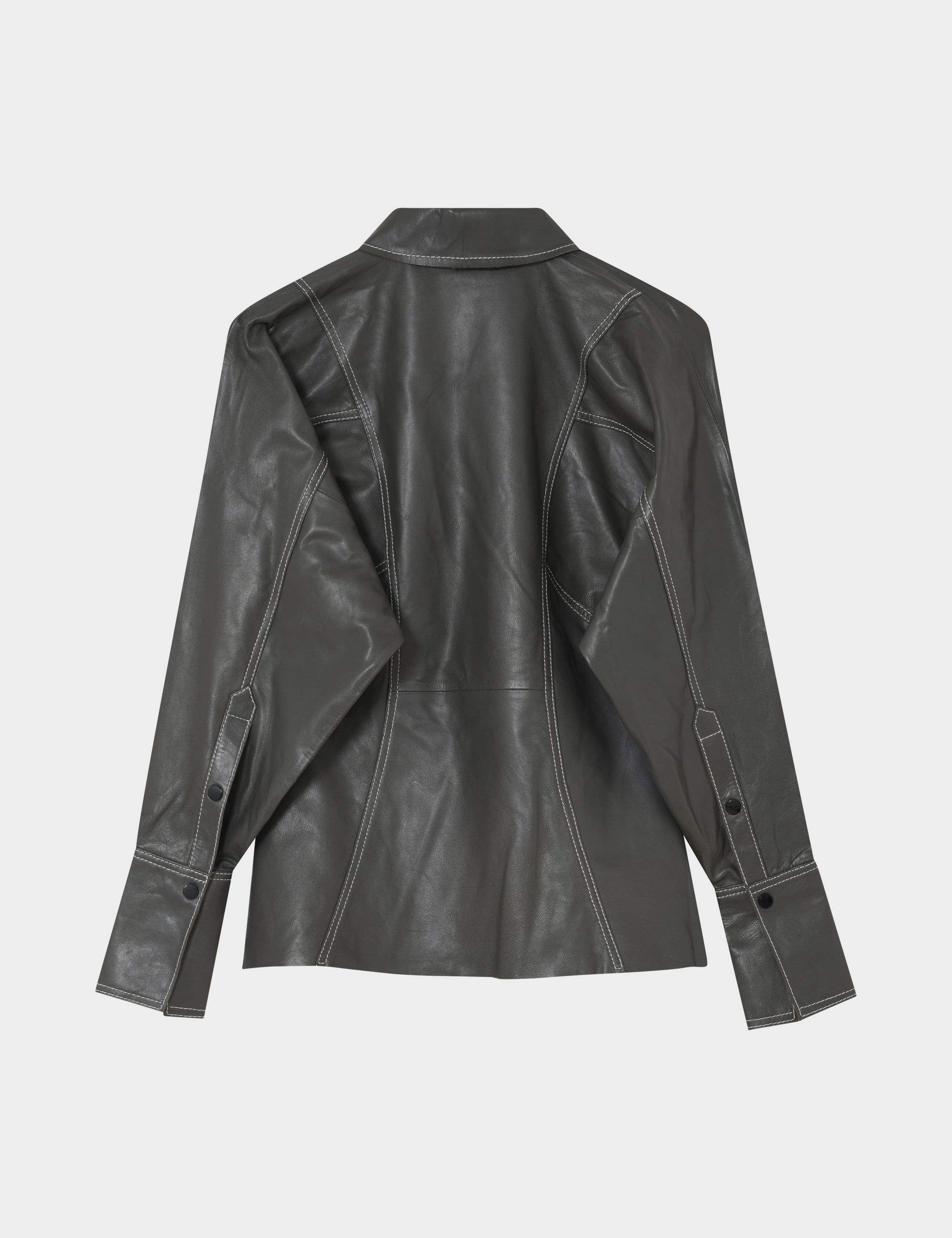 DAY Birger ét Mikkelsen DAYPixie - Soft Leather Lamb - Shirt Shirt MEDIUM GREY LEATHER