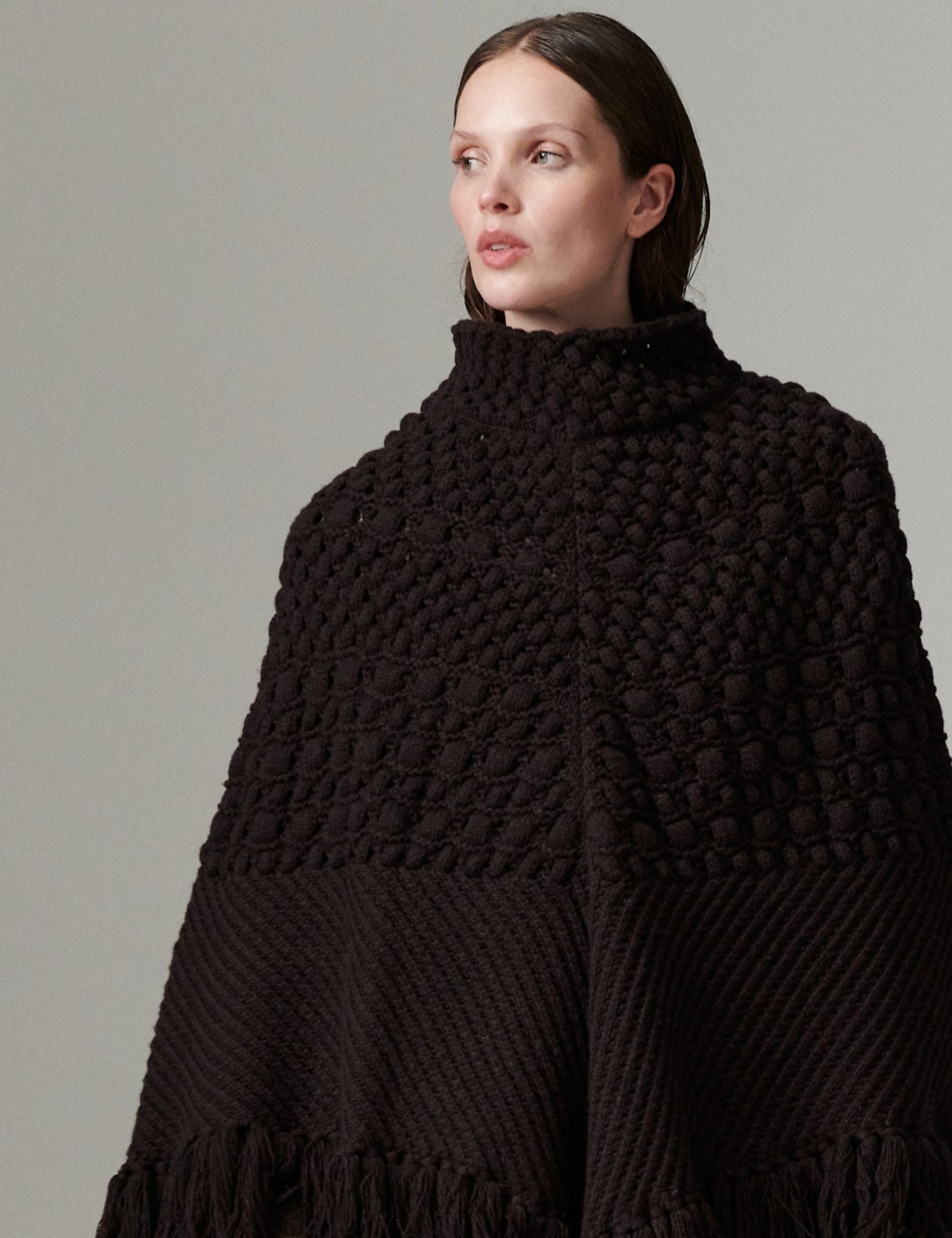 DAY Birger ét Mikkelsen DAYPoncho - Cabel - Cape Cape 191018 Ganache