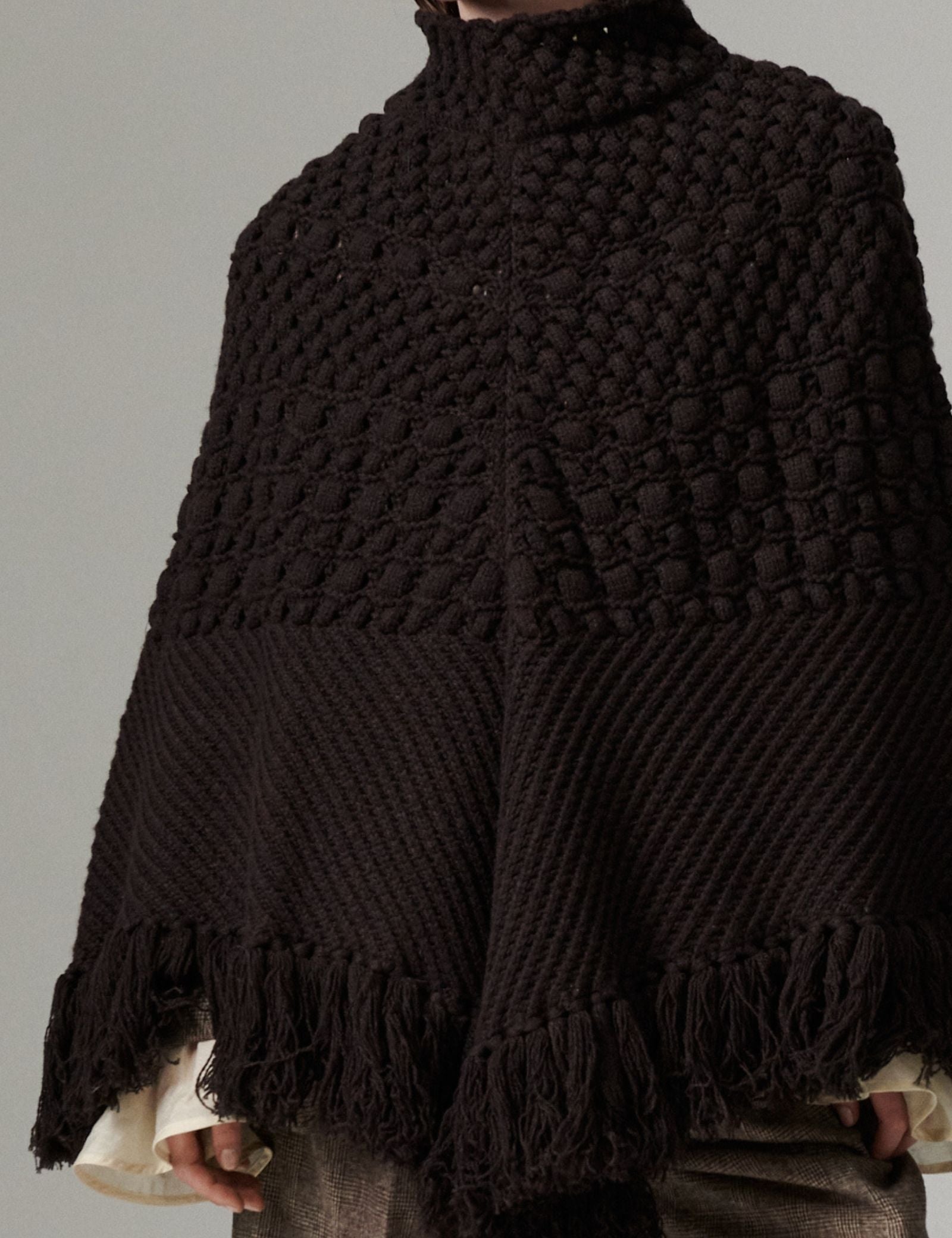 DAY Birger ét Mikkelsen DAYPoncho - Cabel - Cape Cape 191018 Ganache