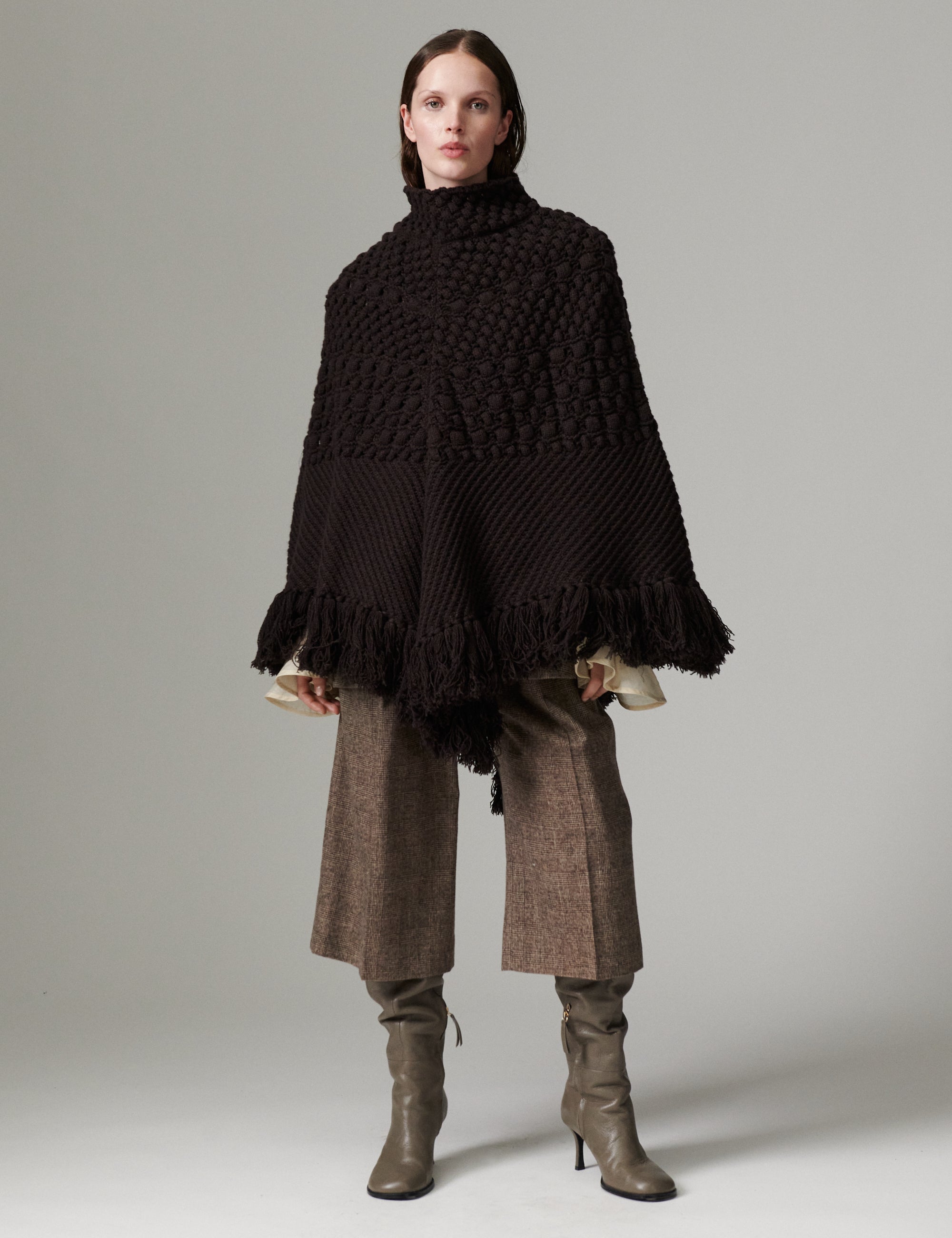 DAY Birger ét Mikkelsen DAYPoncho - Cabel - Cape Cape 191018 Ganache