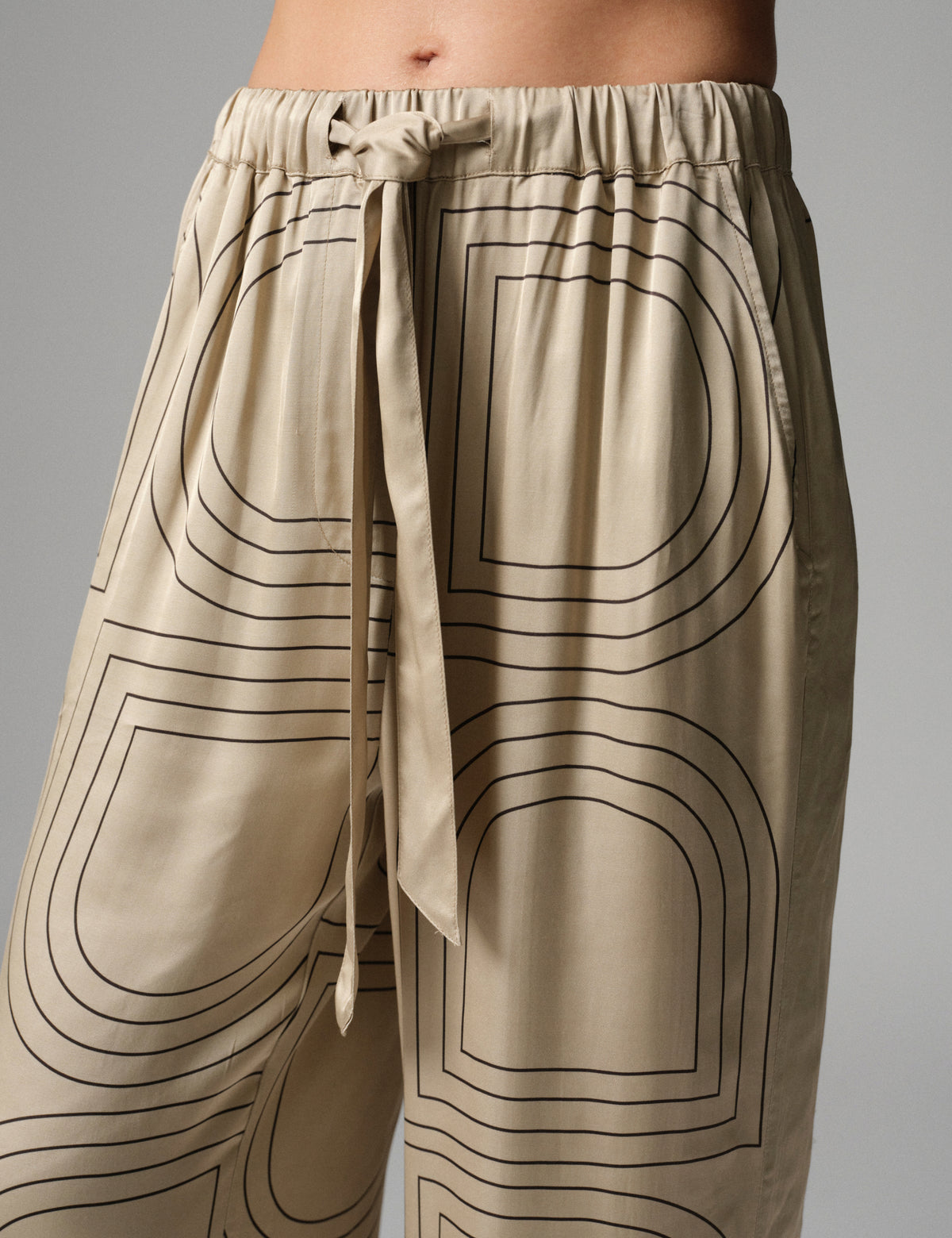 DAY Birger ét Mikkelsen DAYPosey - Fluid Viscose - Pants Pants 500191 Humus With Black