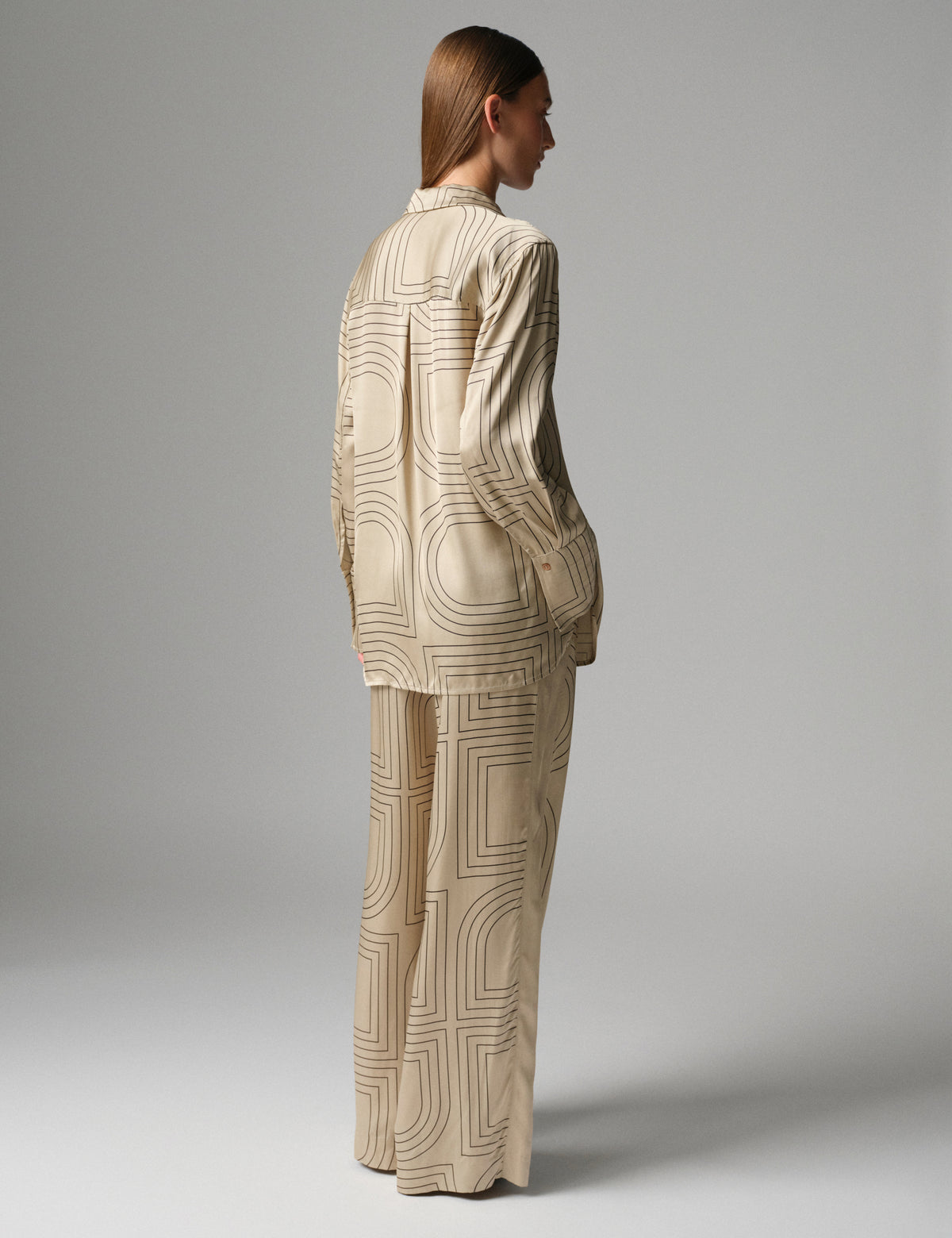 DAY Birger ét Mikkelsen DAYPosey - Fluid Viscose - Pants Pants 500191 Humus With Black