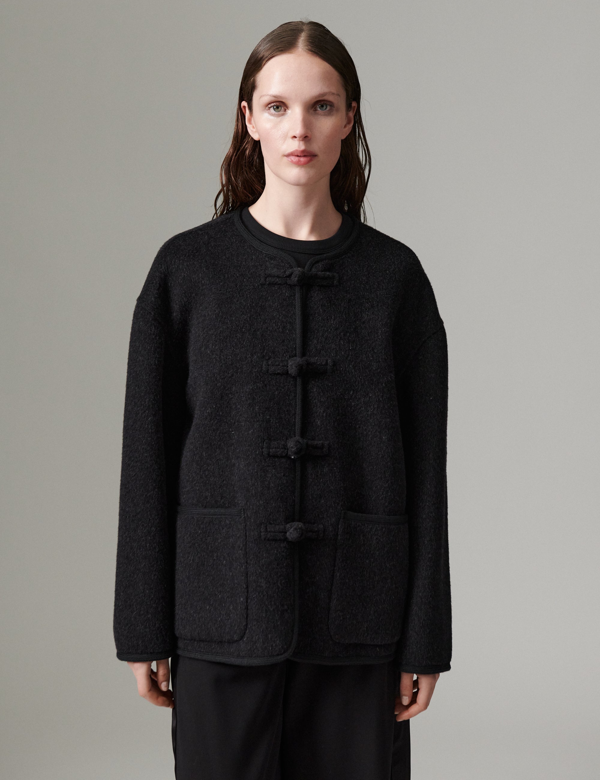 DAY Birger ét Mikkelsen DAYSia - Bonded Soft Wool - Jacket Jacket 500003 Dark Grey Melange