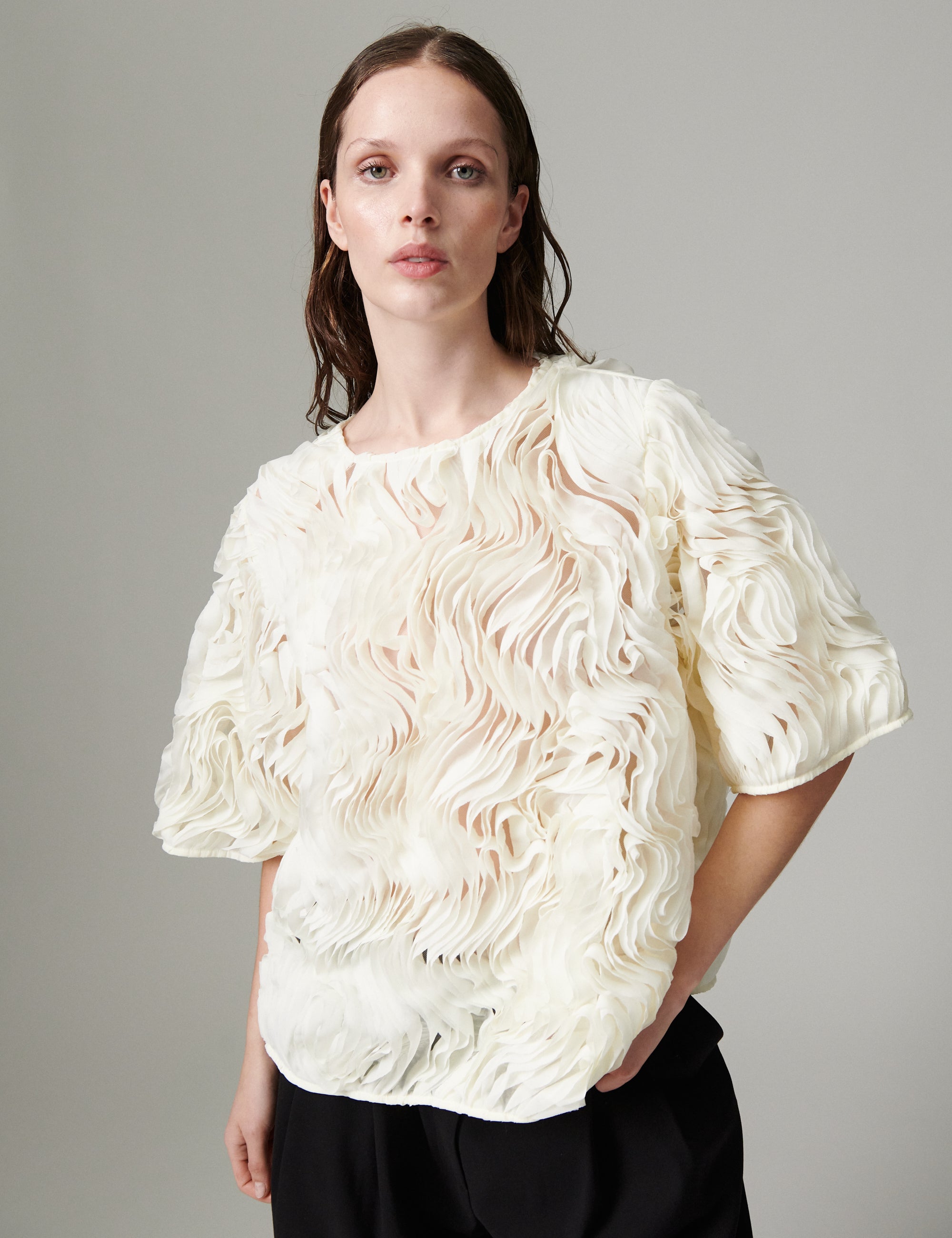 DAY Birger ét Mikkelsen DAYTatiana - Ruffled Lacy - Top Top 110605 Jet Stream