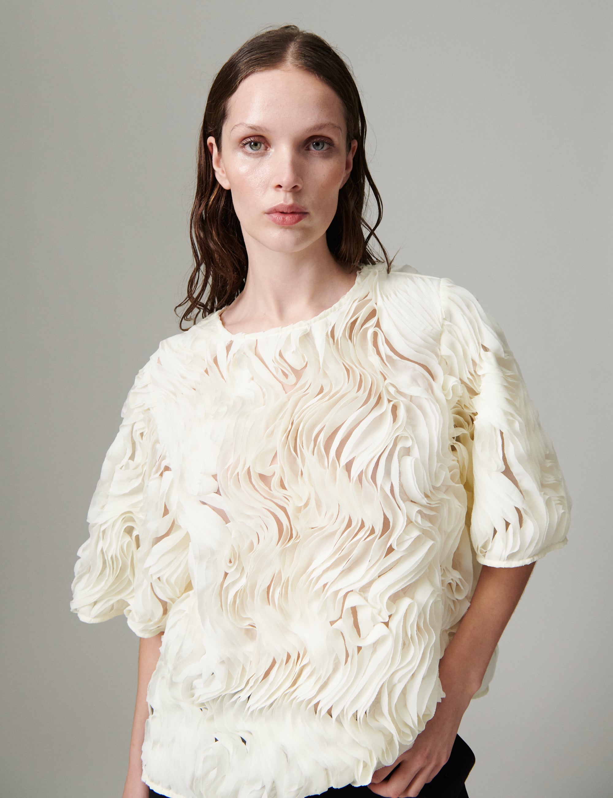 DAY Birger ét Mikkelsen DAYTatiana - Ruffled Lacy - Top Top 110605 Jet Stream