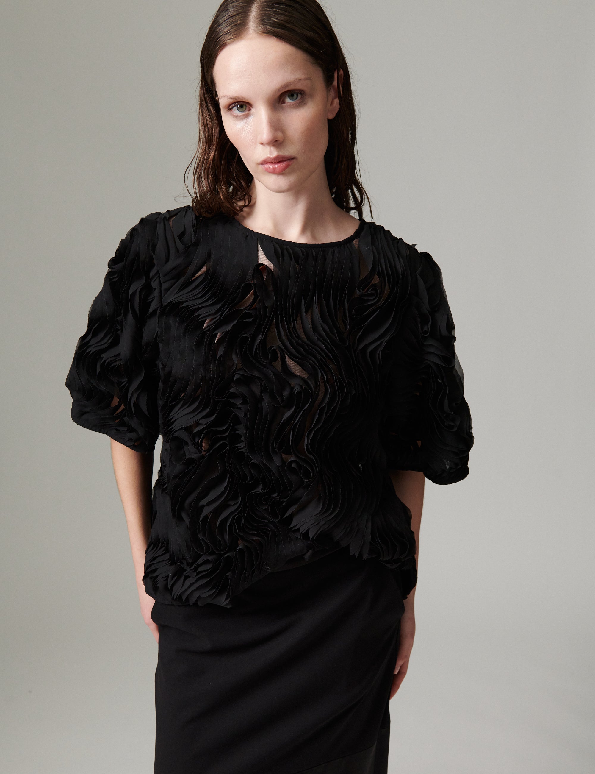 DAY Birger ét Mikkelsen DAYTatiana - Ruffled Lacy - Top Top 190303 Black