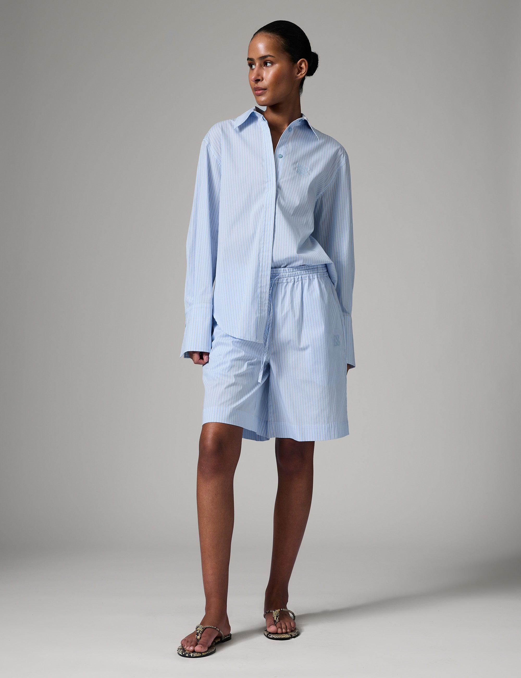 DAY Birger ét Mikkelsen DAYZella - Daylounge Stripe Shorts 154030 Chambray blue