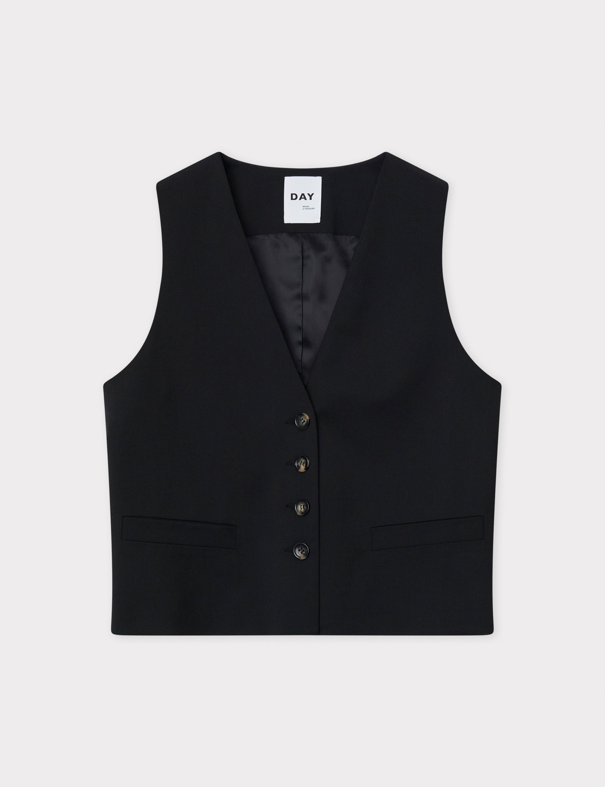 DAY Birger ét Mikkelsen Dacy - Classic Wool Blend Waistcoat 190303 BLACK