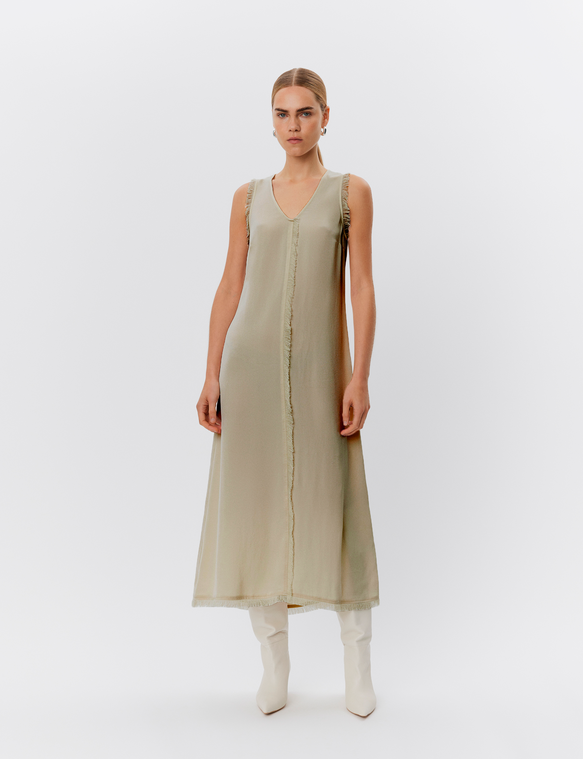 DAY Birger ét Mikkelsen Dasha - Matte Crepe Dress 500147 SAGE KHAKI