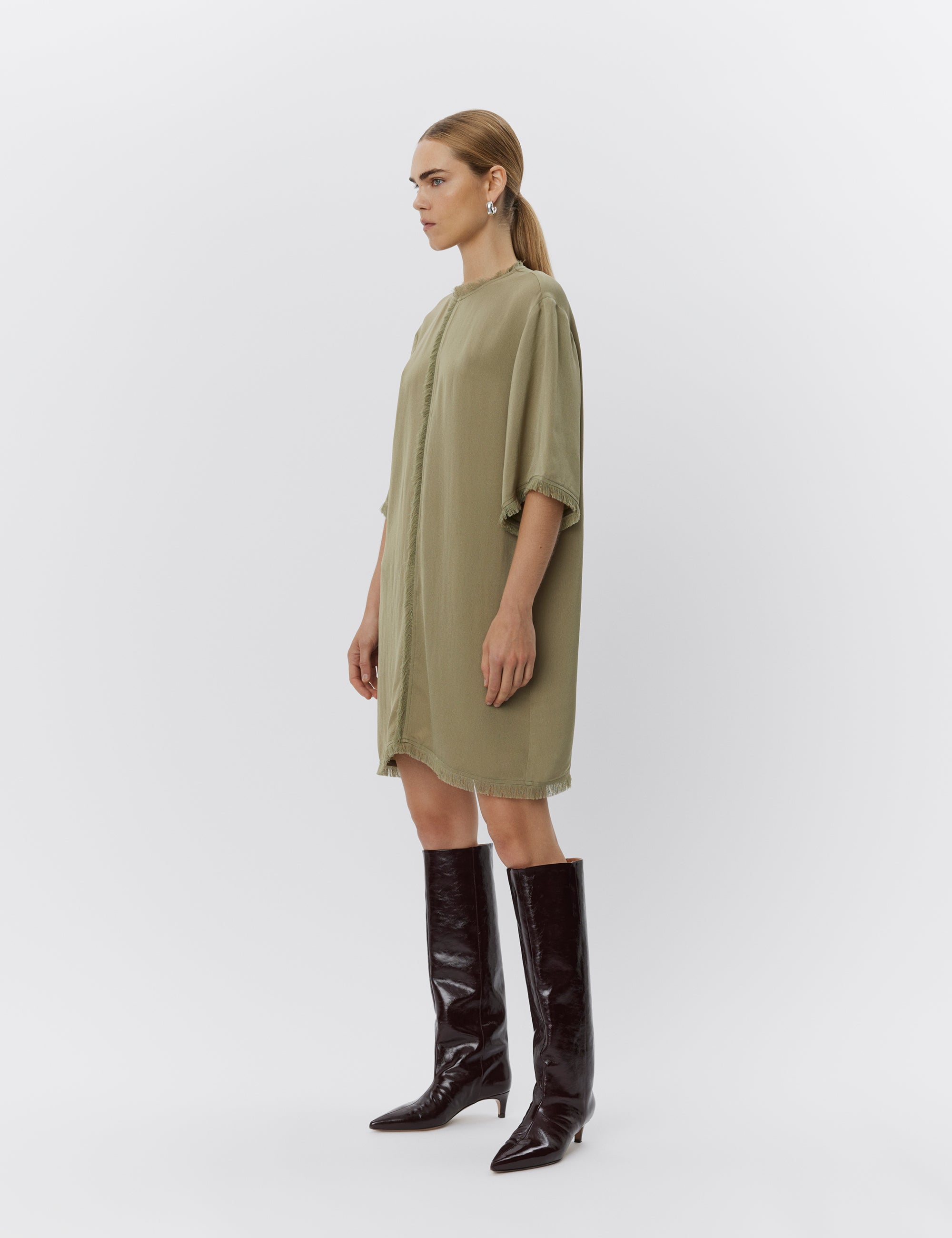 DAY Birger ét Mikkelsen Dewi - Matte Crepe Dress 500147 SAGE KHAKI