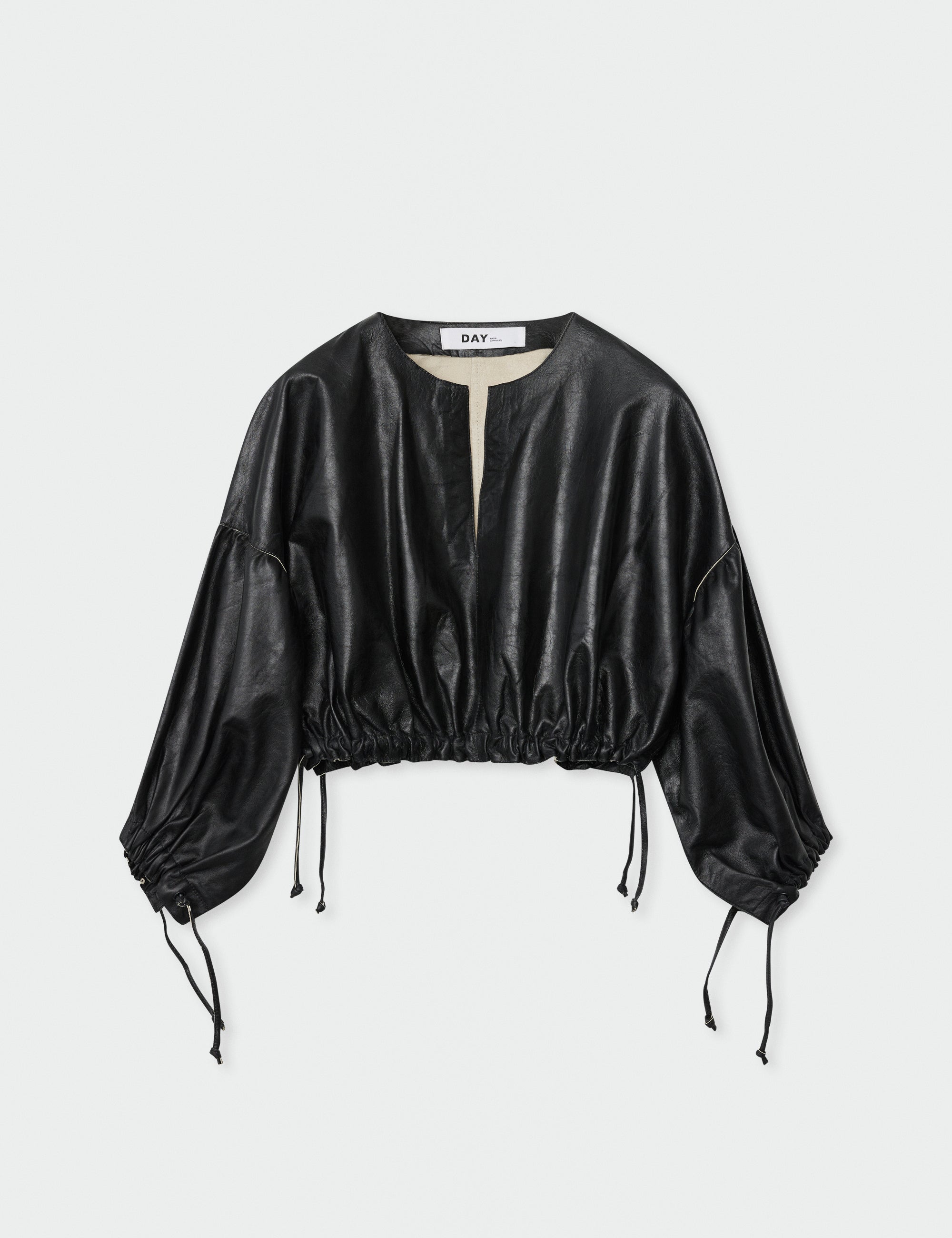 DAY Birger ét Mikkelsen Dorothy - Fine Polished Leather Shirts & Blouses 190303 BLACK