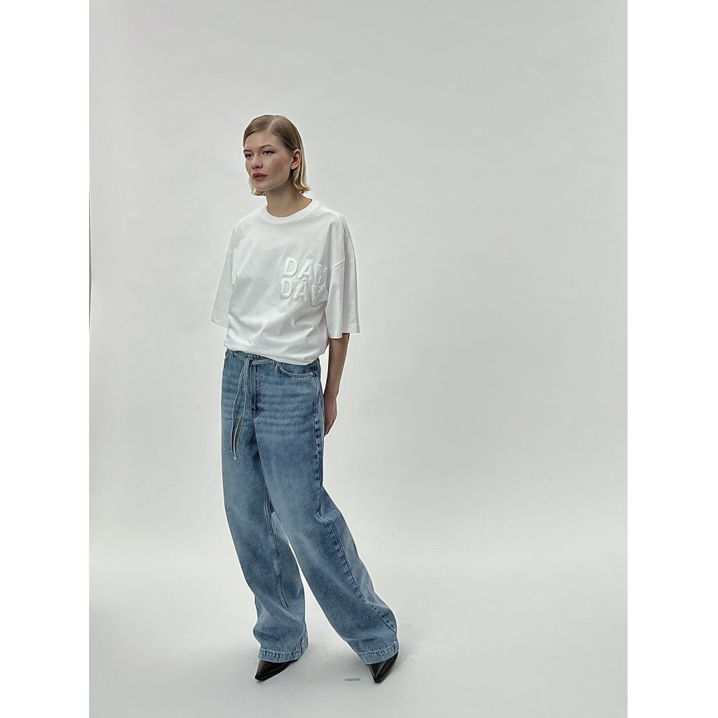 DAY Birger ét Mikkelsen Drew - Heavy Jersey Tops & T-Shirts 110601 BRIGHT WHITE