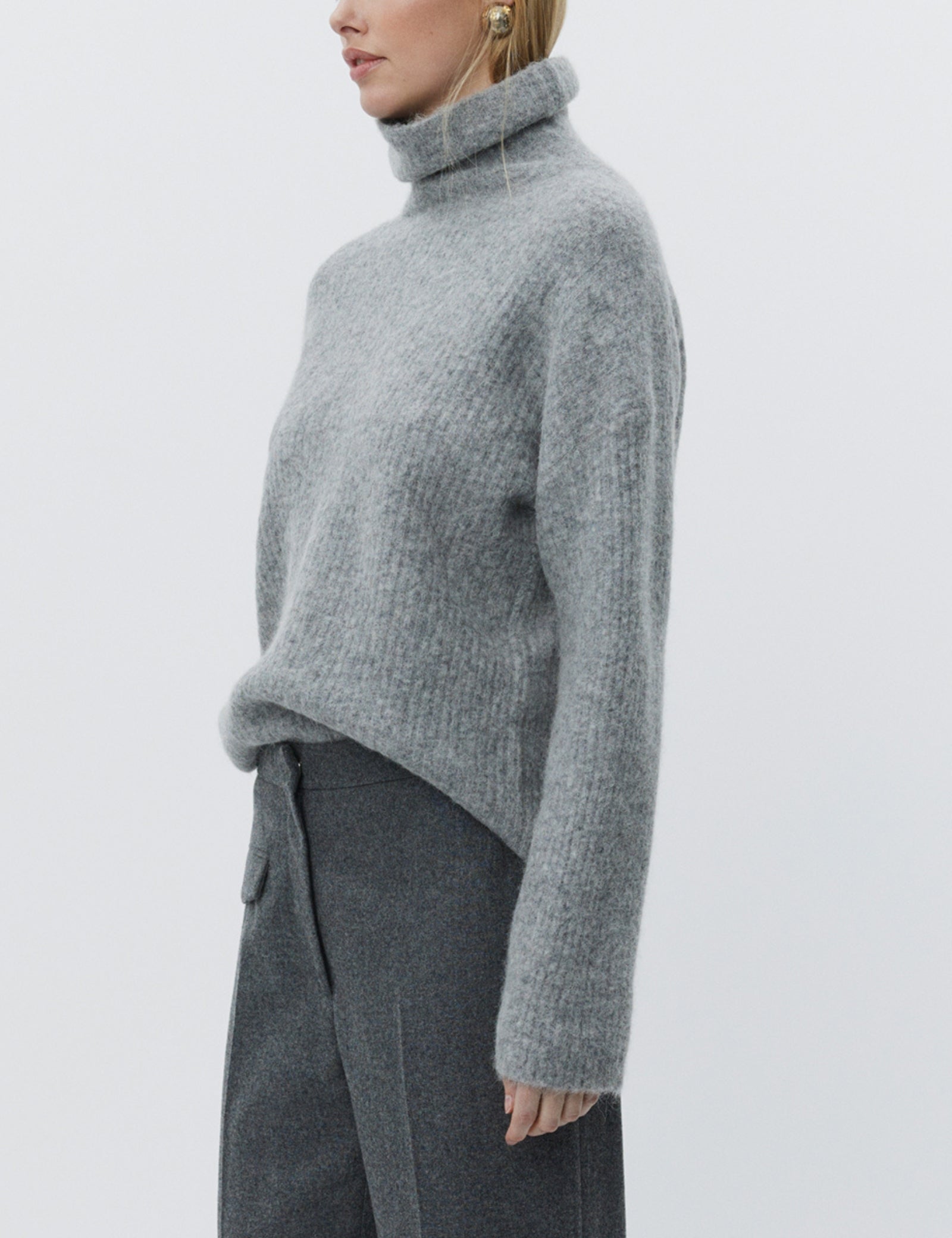 DAY Birger ét Mikkelsen Dunne - Cozy Rib Pullover 500056 GREY MELANGE
