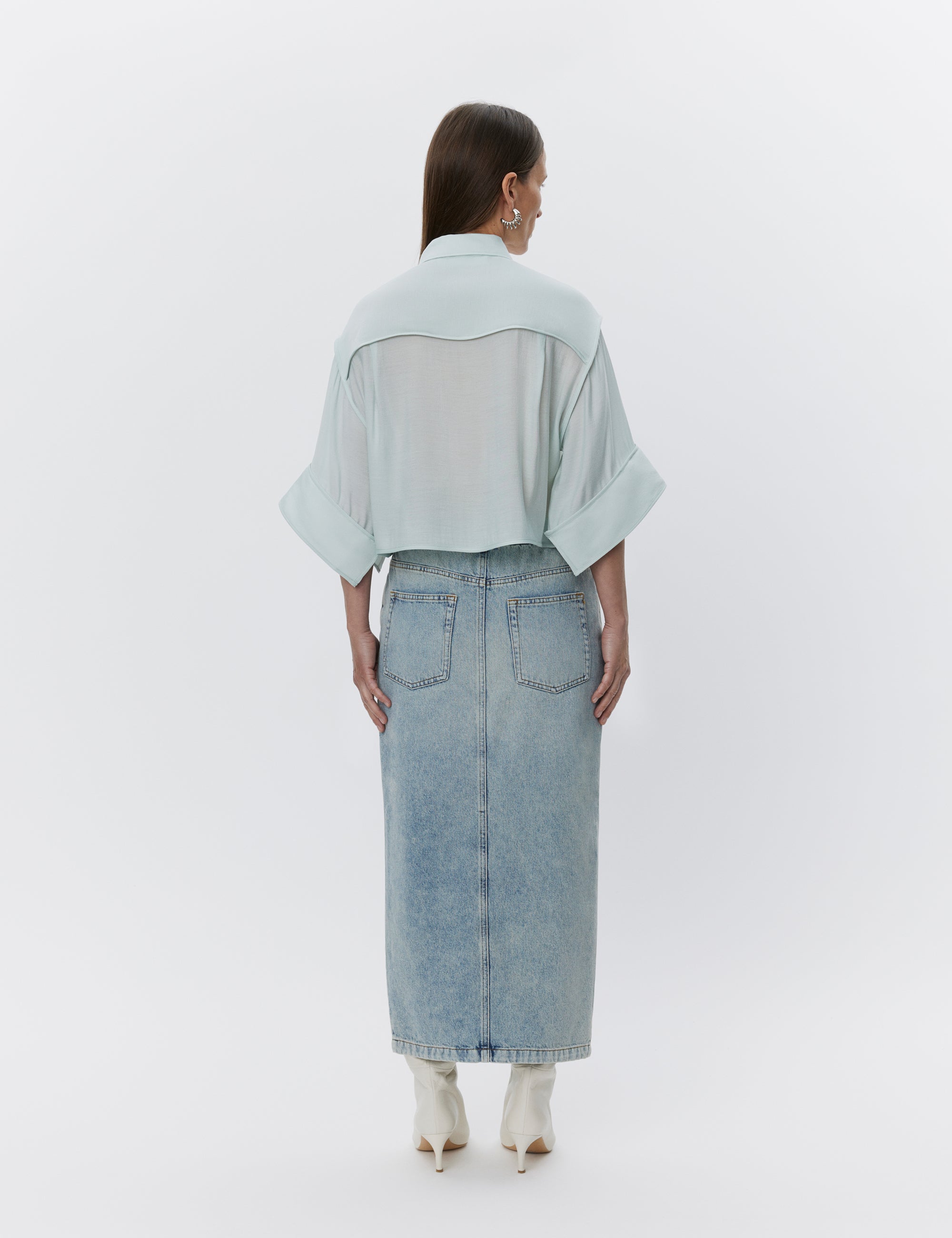 DAY Birger ét Mikkelsen Eleanor - Refined Rayon Shirts & Blouses 134405 MISTY BLUE