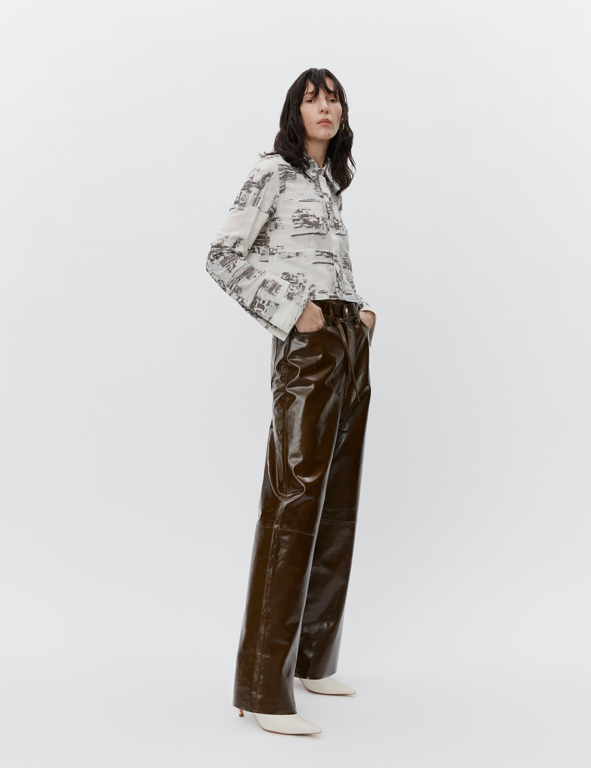 DAY Birger ét Mikkelsen Elijah - Polished Leather Pants 180920 KANGAROO