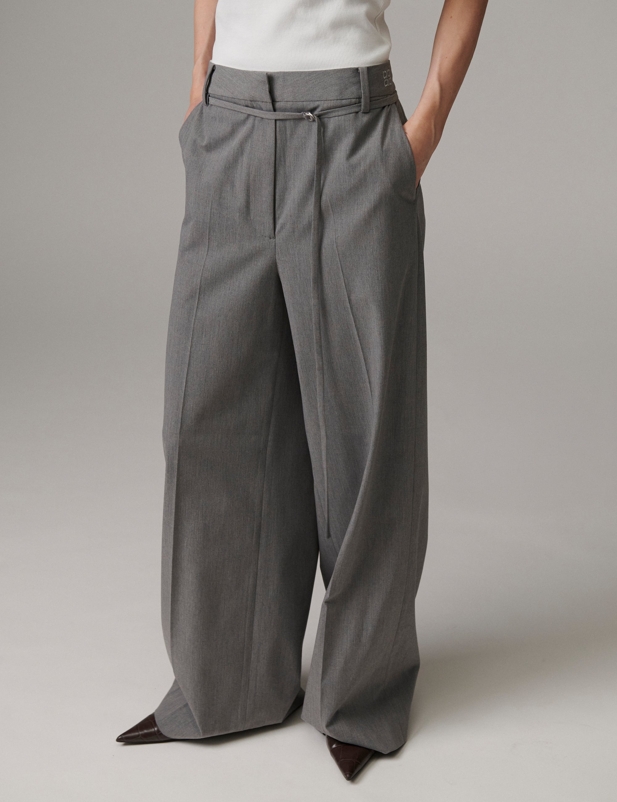 DAY Birger ét Mikkelsen Elina - Classic Gab Pants 500006 Medium Grey Melange