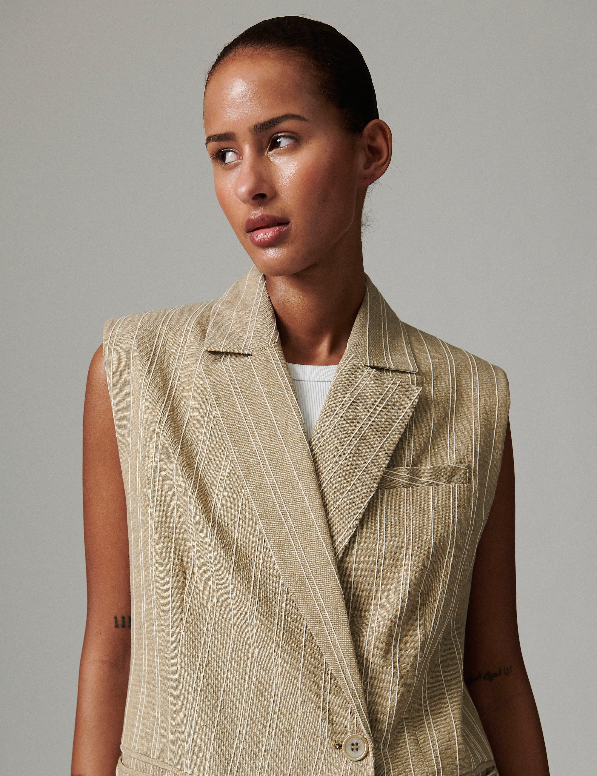 DAY Birger ét Mikkelsen Elliana - Linen Threads Waistcoat 170630 TREE HOUSE