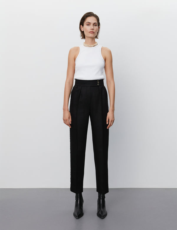 Size 4 Womens Black Day Birger Et Mikkelsen Slacks Mid Rise Back Pockets  Formal Pants Bootcut Legs Classic Pants Outfit for Office 