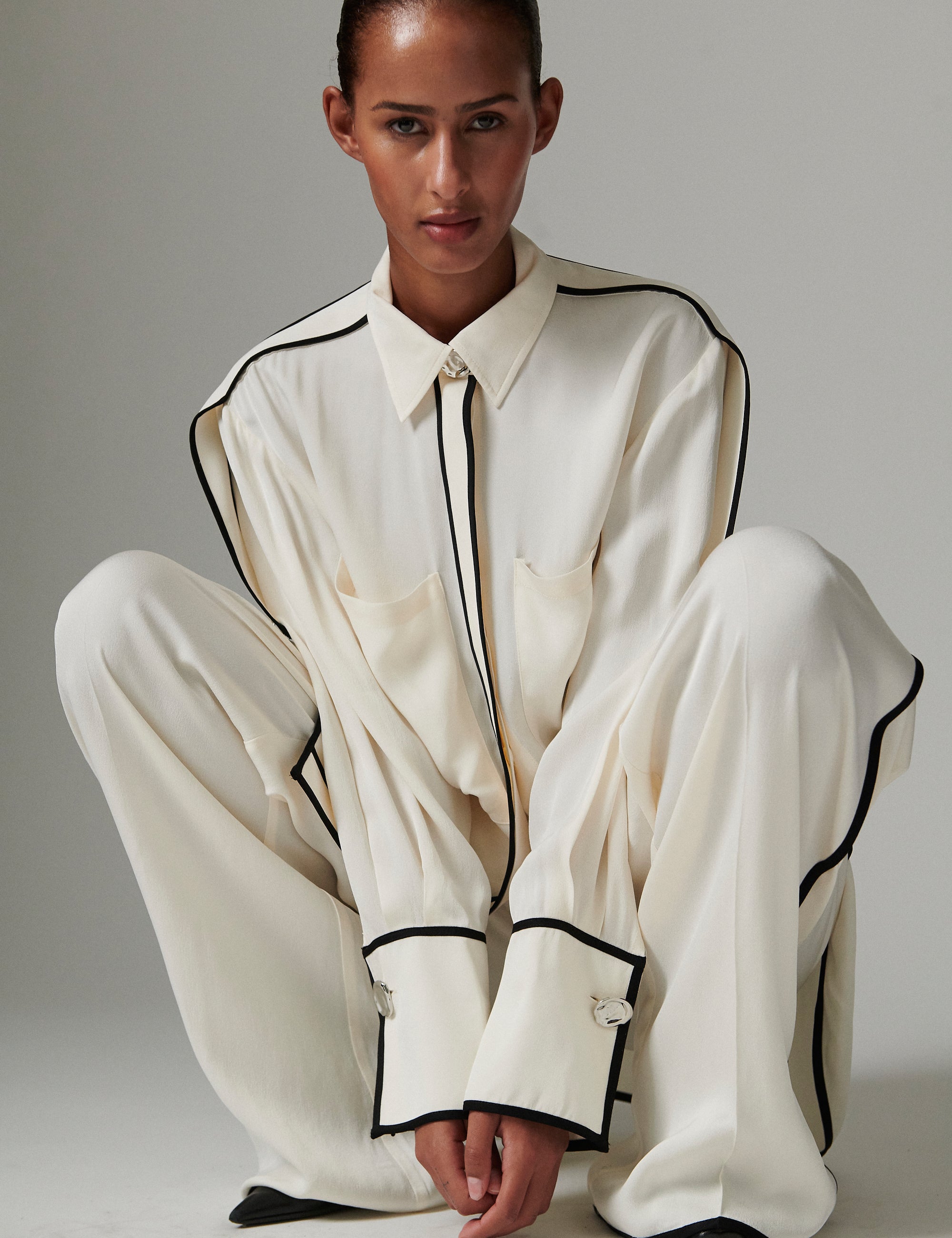 DAY Birger ét Mikkelsen Enza - Matte Crepe Pants 110605 JETSTREAM