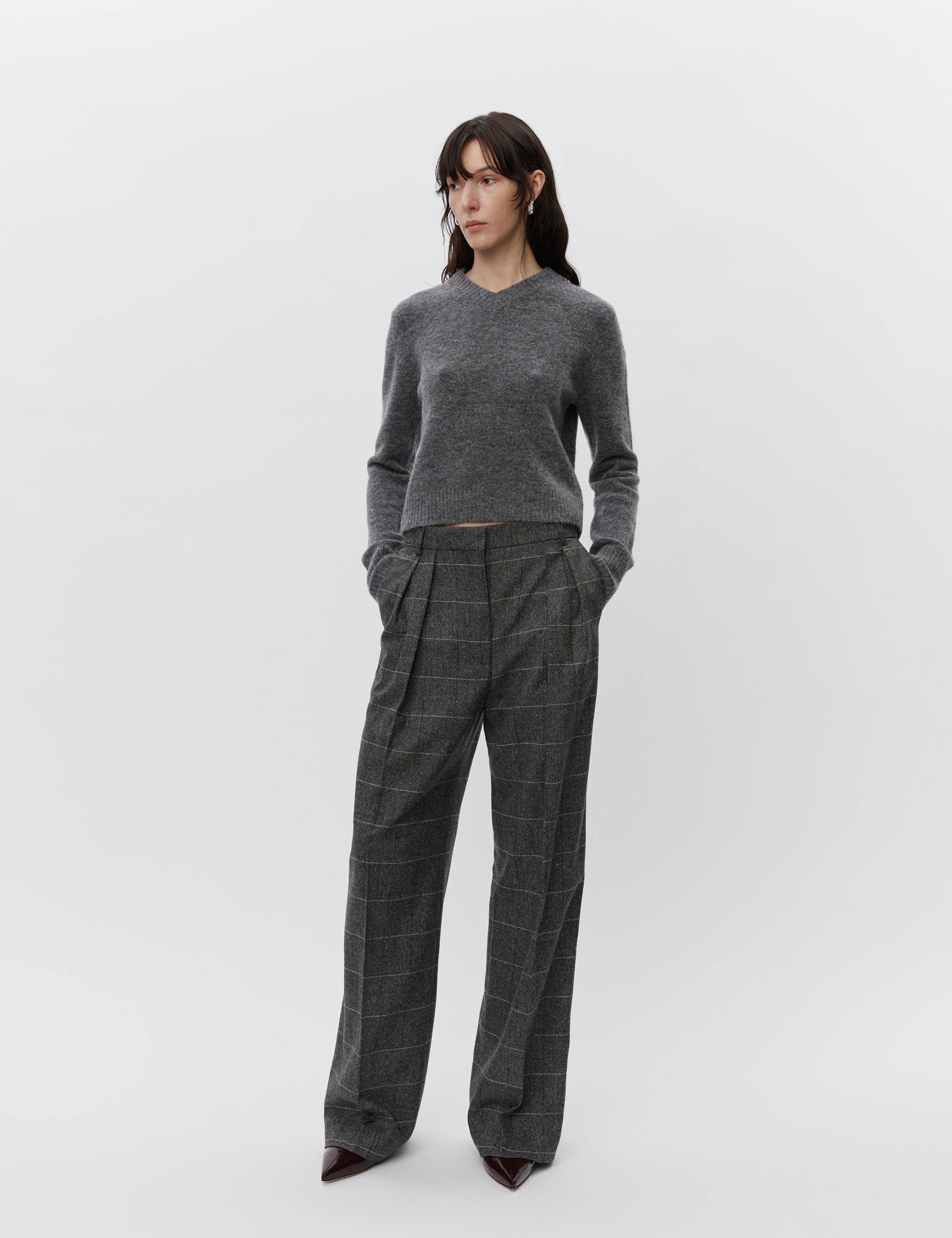 DAY Birger ét Mikkelsen Enzo - All Time Check Pants 500056 GREY MELANGE