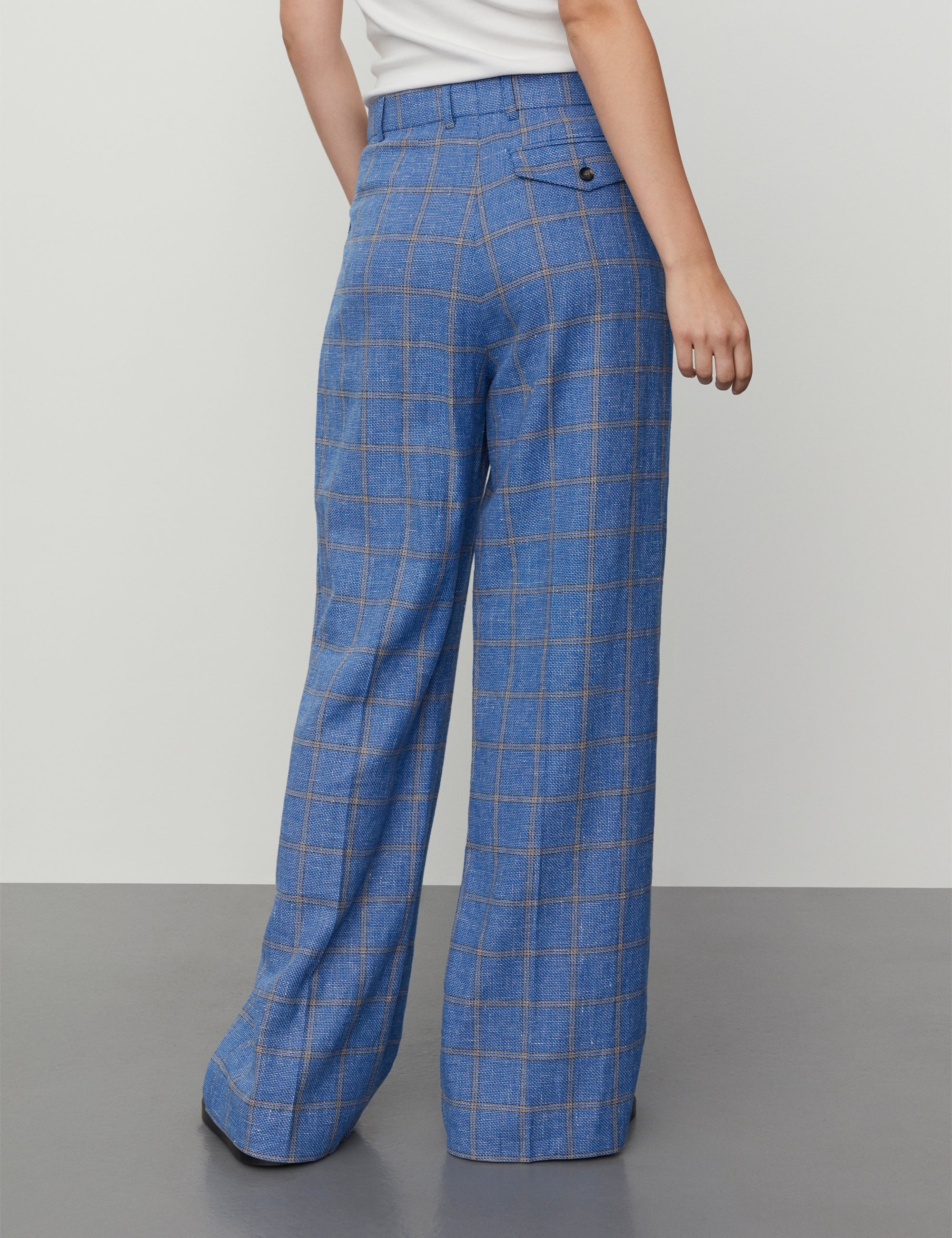 DAY Birger ét Mikkelsen Enzo - Summertime Check Pants 194045 LAPIS BLUE