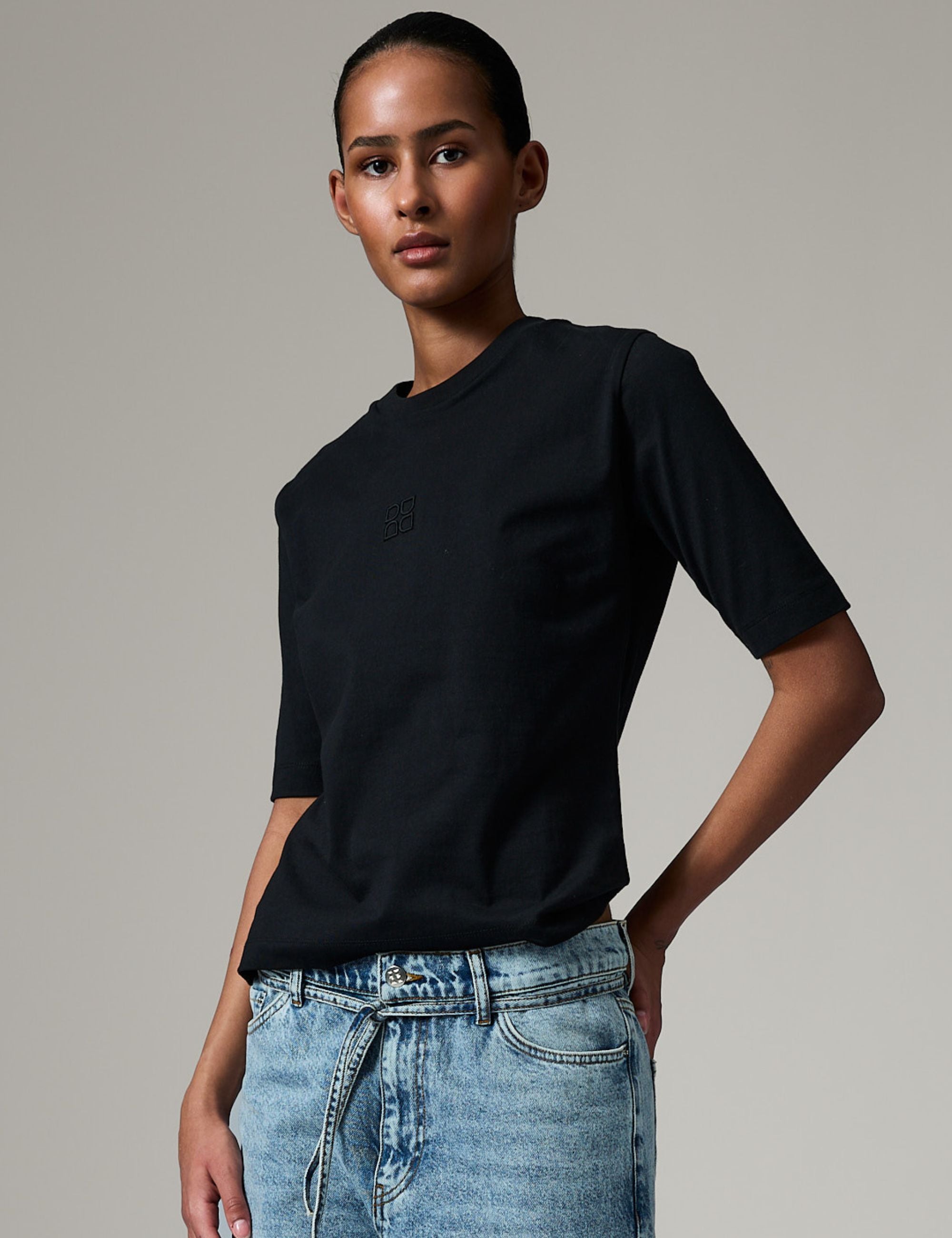 DAY Birger ét Mikkelsen Fipo - Heavy Jersey T-shirt 190303 Black