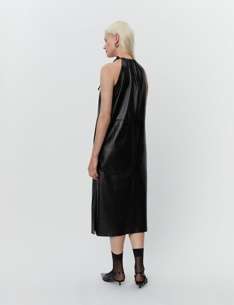 DAY Birger ét Mikkelsen Floressa - Soft Leather Dress 190303 BLACK