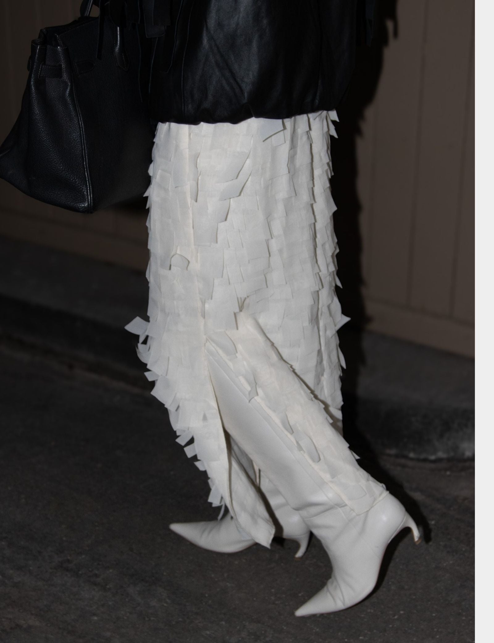 DAY Birger ét Mikkelsen Flow - Chiffon Fringe Skirt 110605 Jet Stream