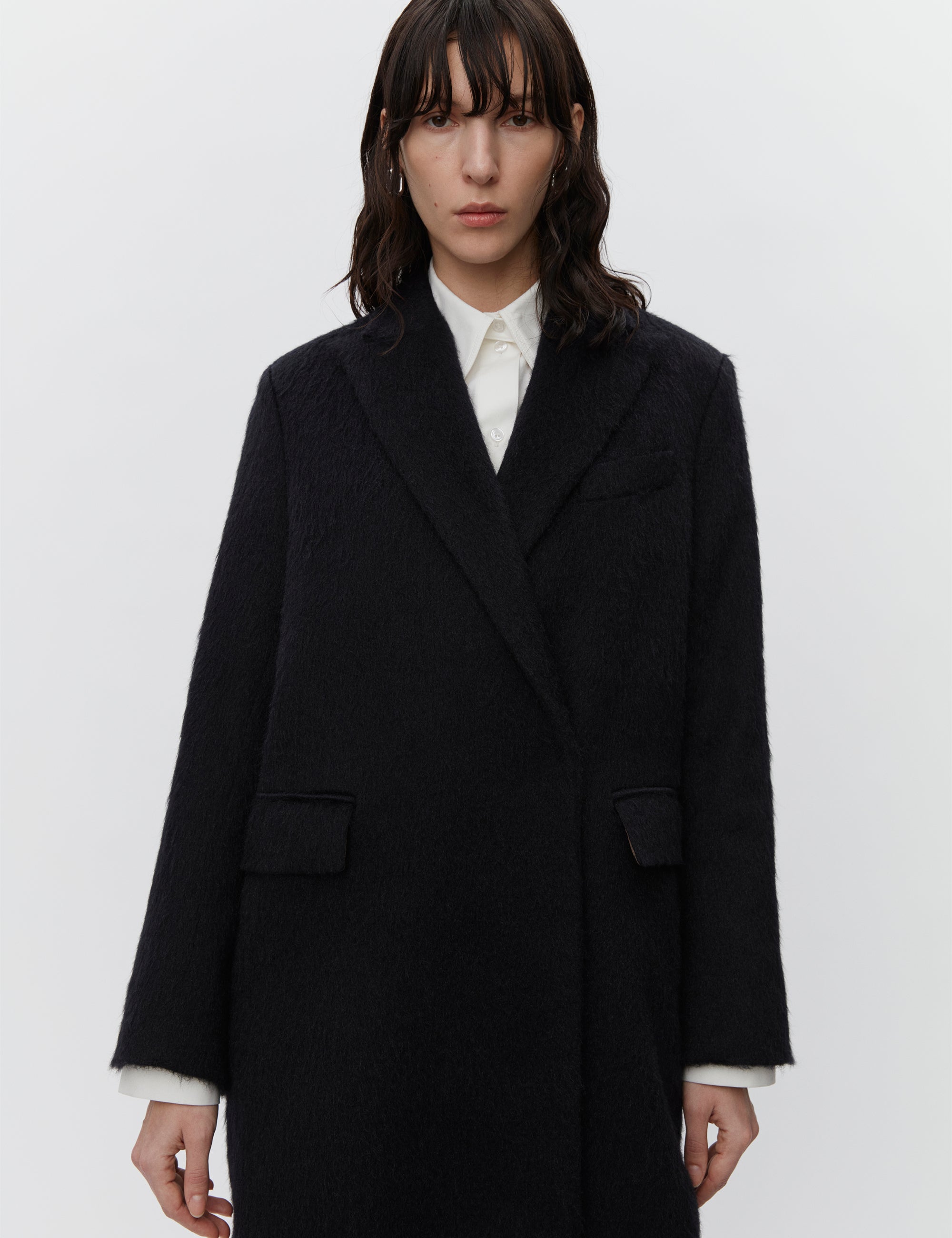 DAY Birger ét Mikkelsen Franka - Fuzzy Autumn Coats 190303 BLACK