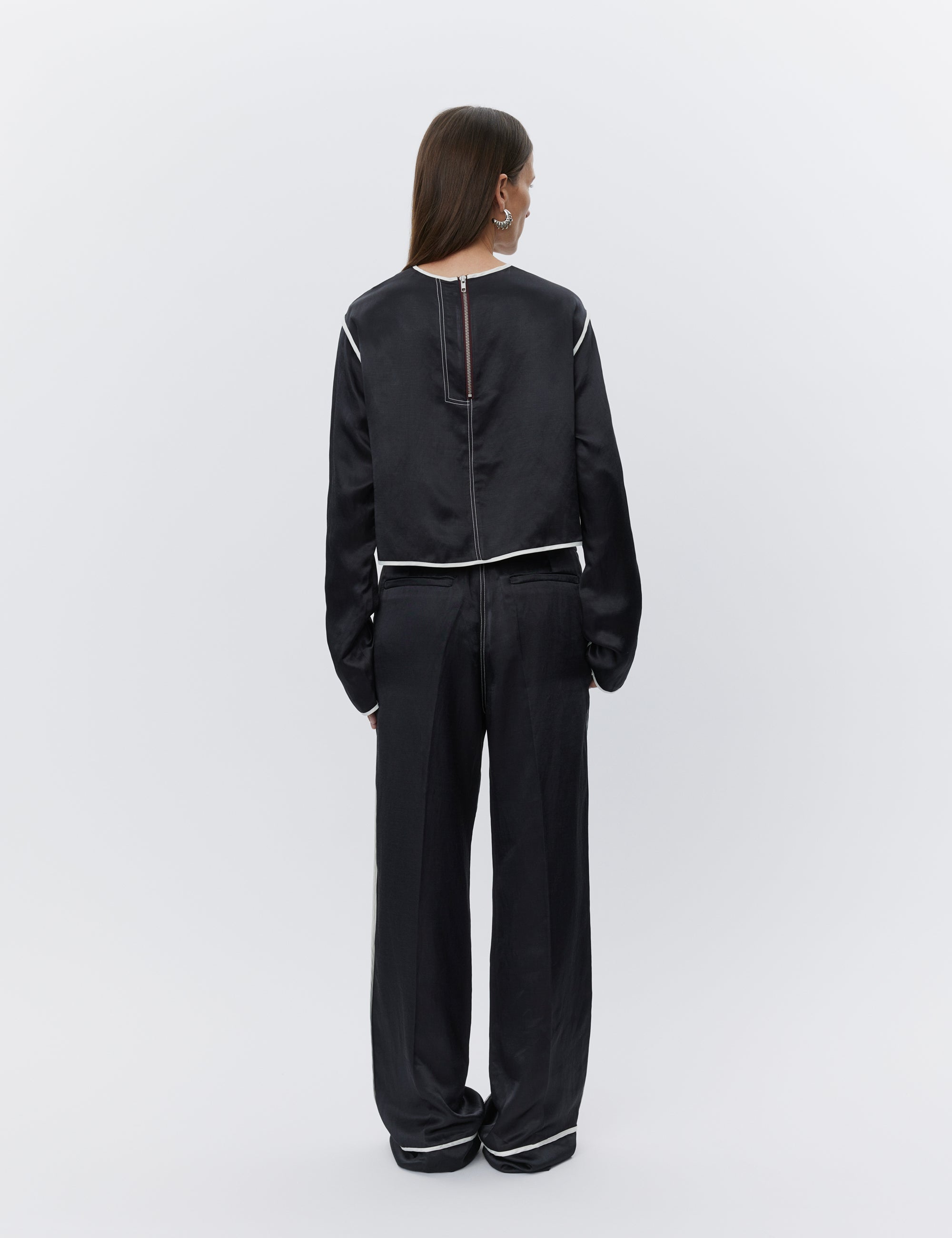 DAY Birger ét Mikkelsen Gianna - High Shine Blend Pants 190303 BLACK